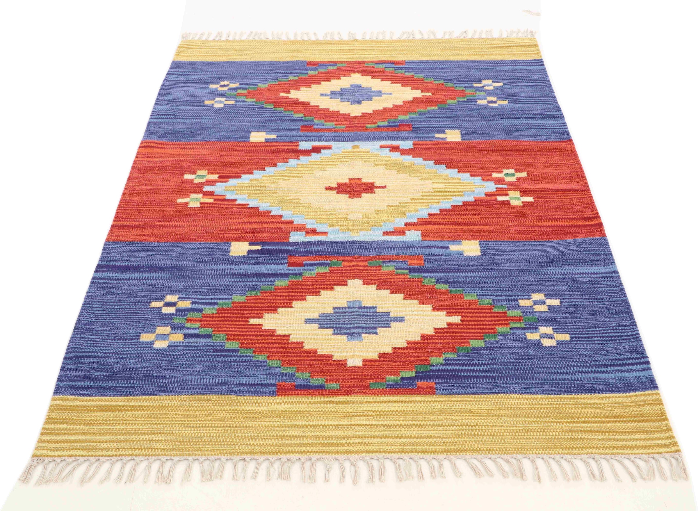 carpetfine Teppich »Kelim Svea«, rechteckig, 5 mm Höhe