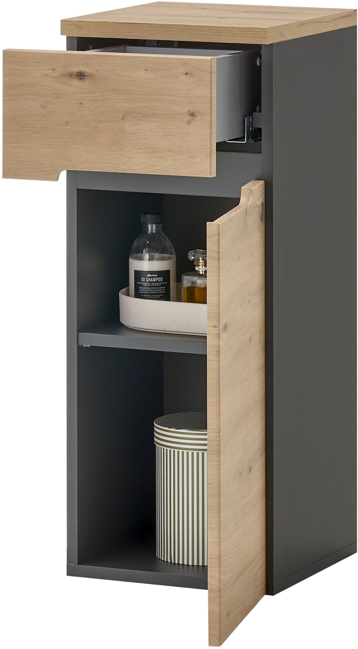 BASIC by Balculina Midischrank »Memphis, Badezimmerschrank BxHxT 30x74x21«, (1 St.), Breite 30 cm, Tür L/R montierbar, Softclose