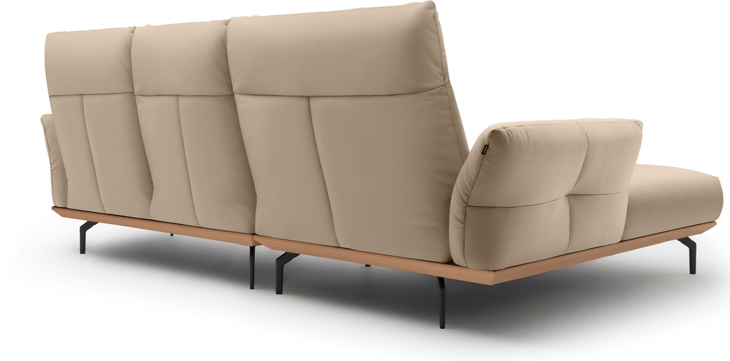 Creation BY ROLF BENZ Ecksofa »CR.460«, Sockel in Eiche, Alugussfüße in umbragrau, Breite 298 cm