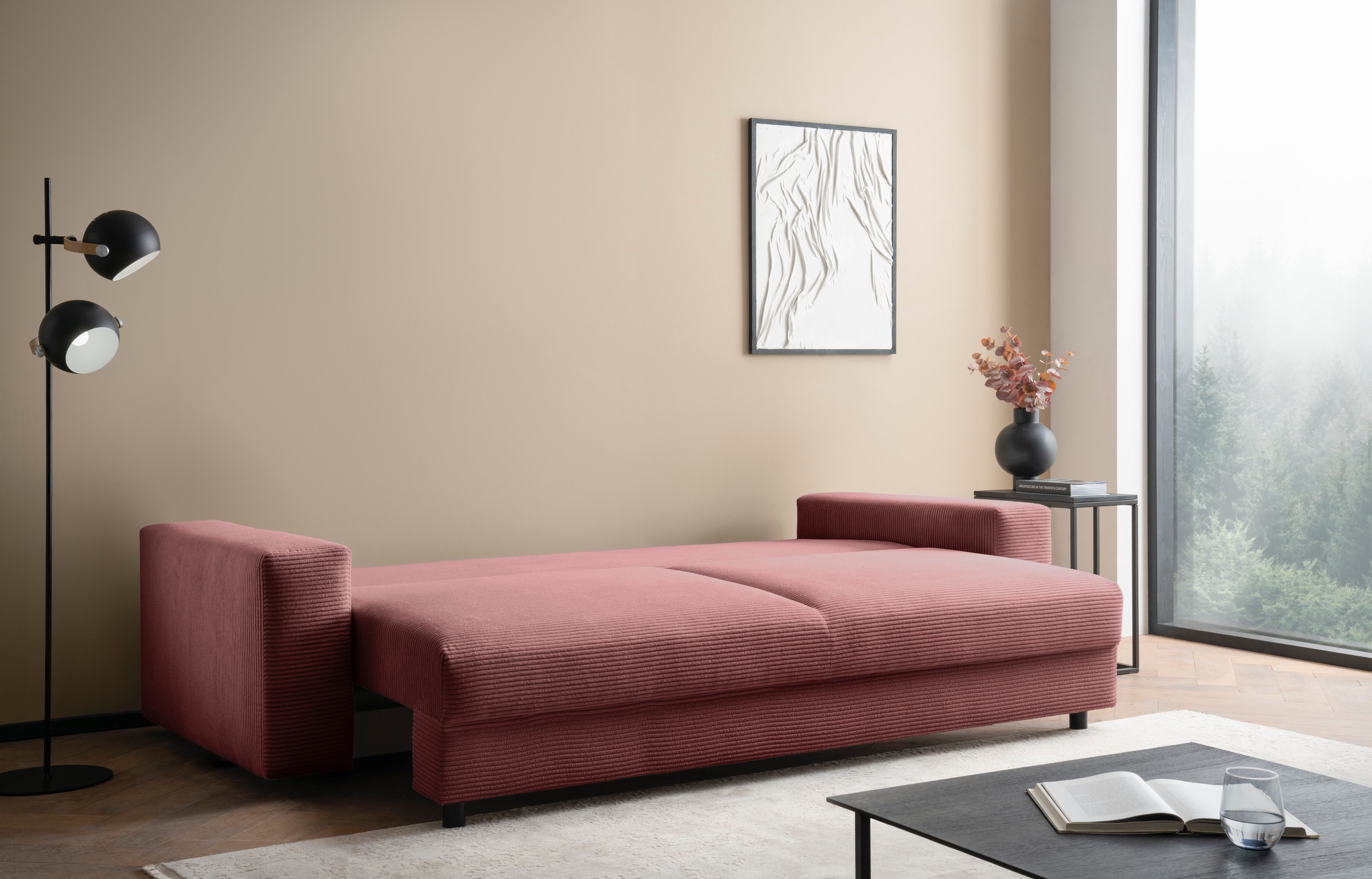 LeGer Home by Lena Gercke Schlafsofa »Imoga, Polster mit Schlaffunktion, 3-Sitzer Sofa, Couch mit Bettkasten«, in modernen Farben und Stoffen, Bettfunktion, Liegefläche: 200x150 cm