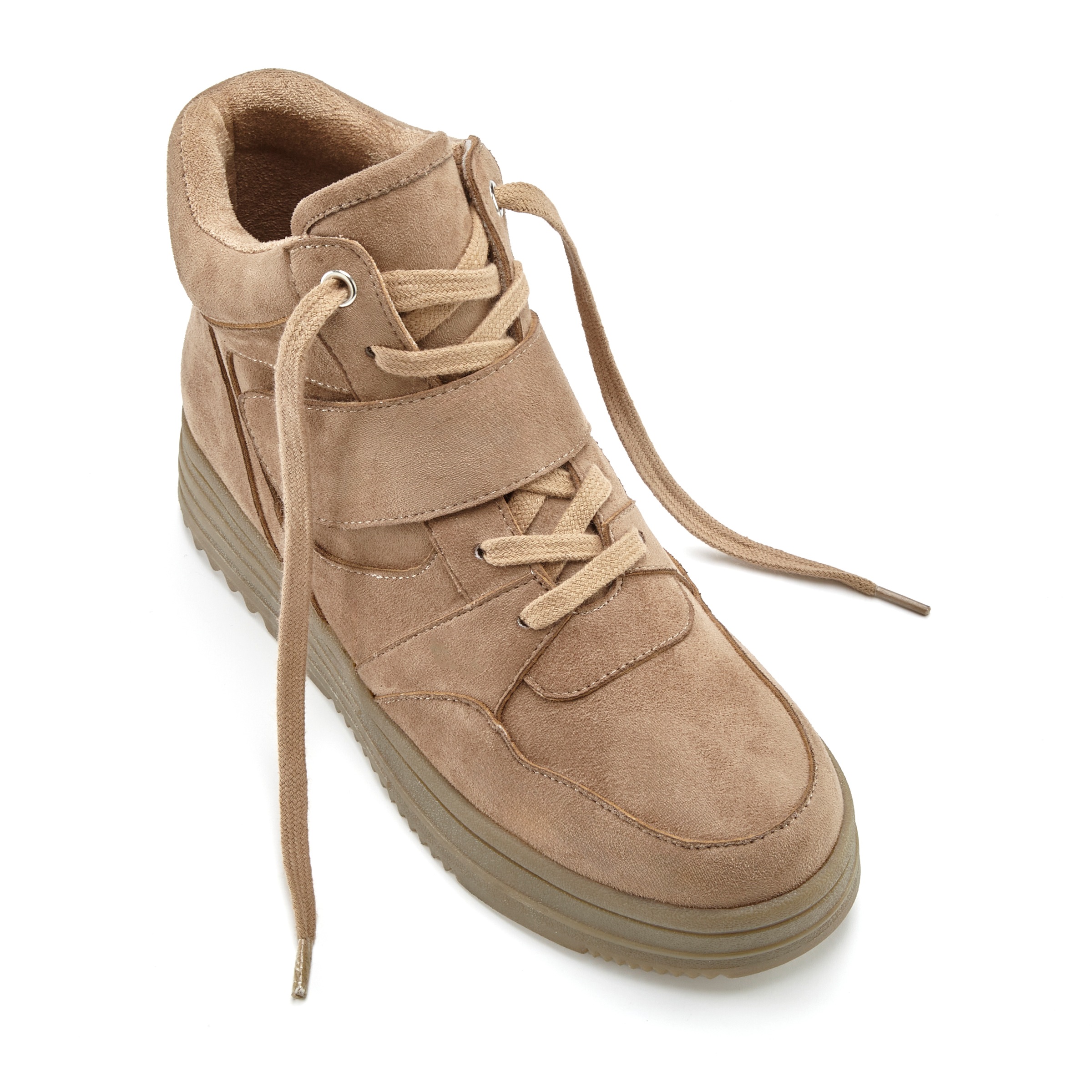 Thumbnail - French Connection Stiefelette "Stiefel," runde Schuhspitze, mit Klettverschluss und Schnürung, Textilfutter