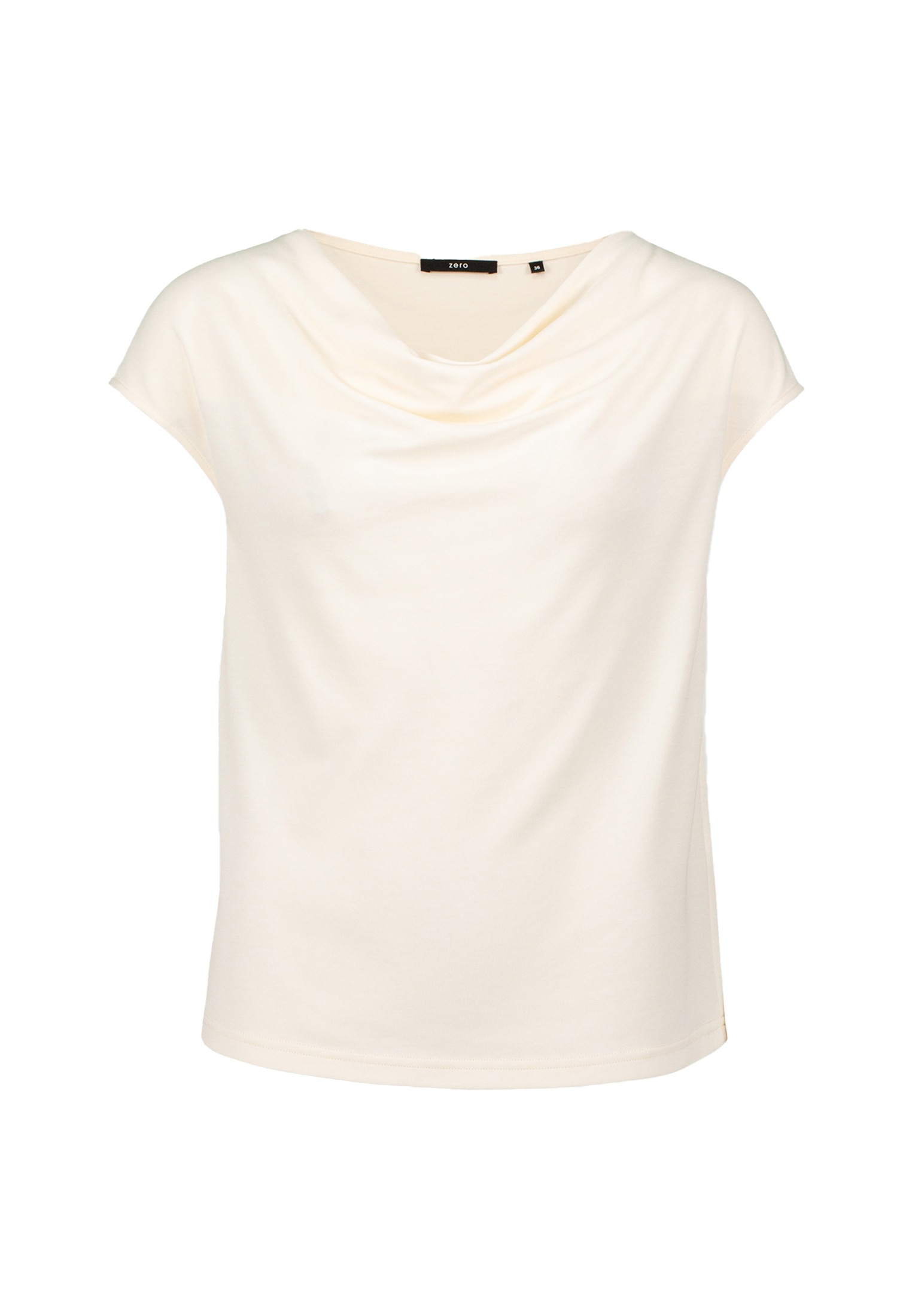 Zero T-Shirt »zero Jerseyshirt mit Wasserfallausschnitt«, (1 tlg.), drapiert /gerafft
