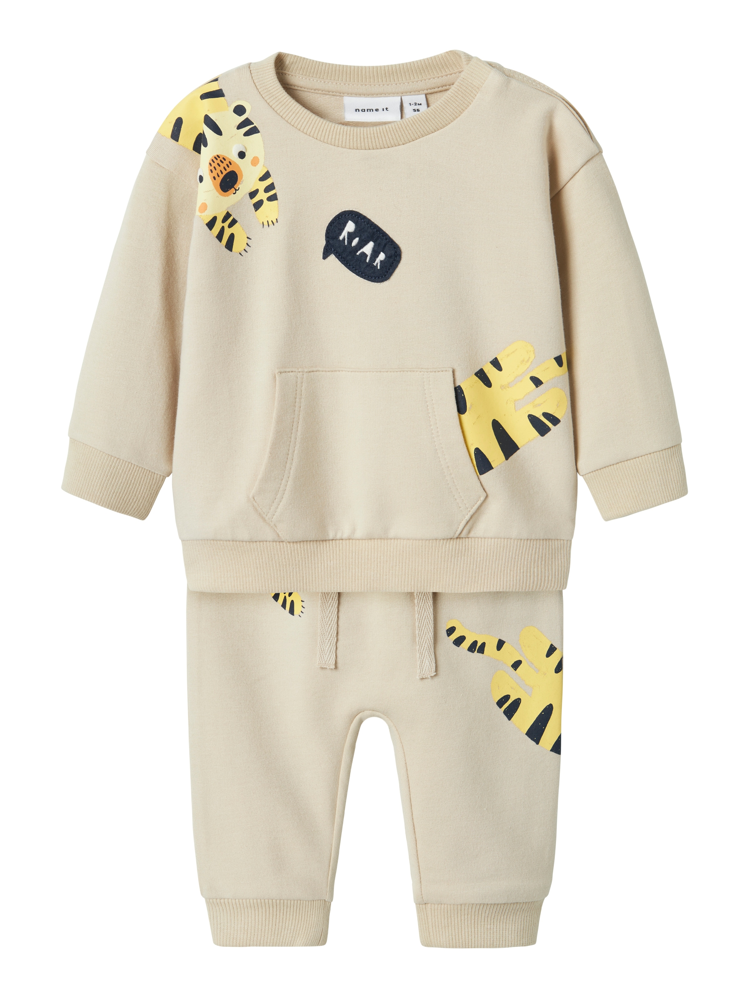 Name It Hausanzug »NBMHACK LS LIGHT SWEAT SET UNB«, (Set, 2 tlg.), bestehend aus Sweatshirt und Hose