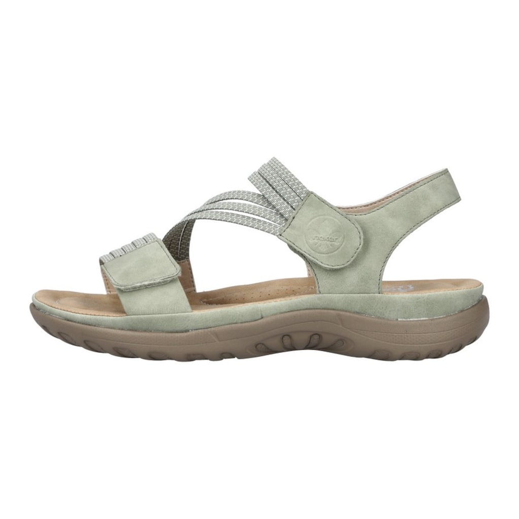 Rieker Riemchensandale, Sommerschuh, Sandalette, Keilabsatz, mit Gummizügen