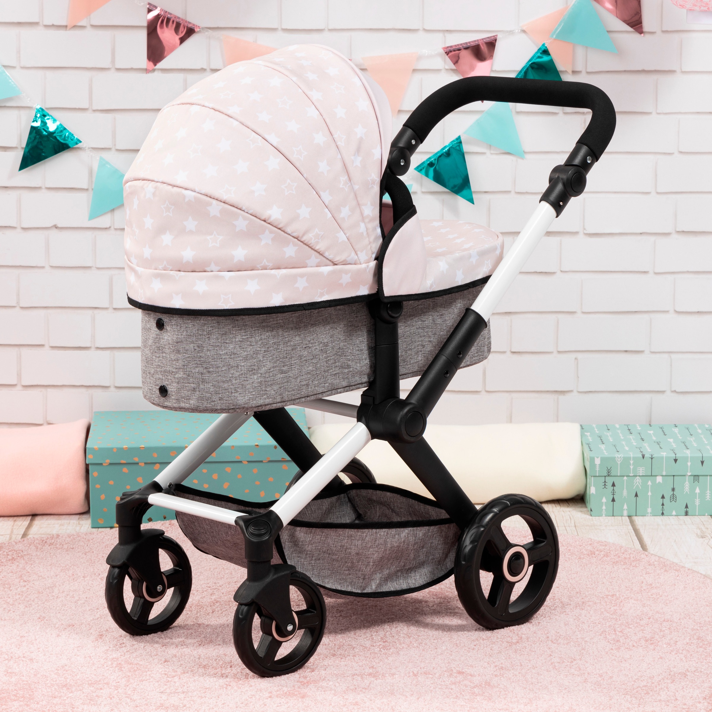 Bayer Kombi-Puppenwagen »Xeo, beige Sternchen«