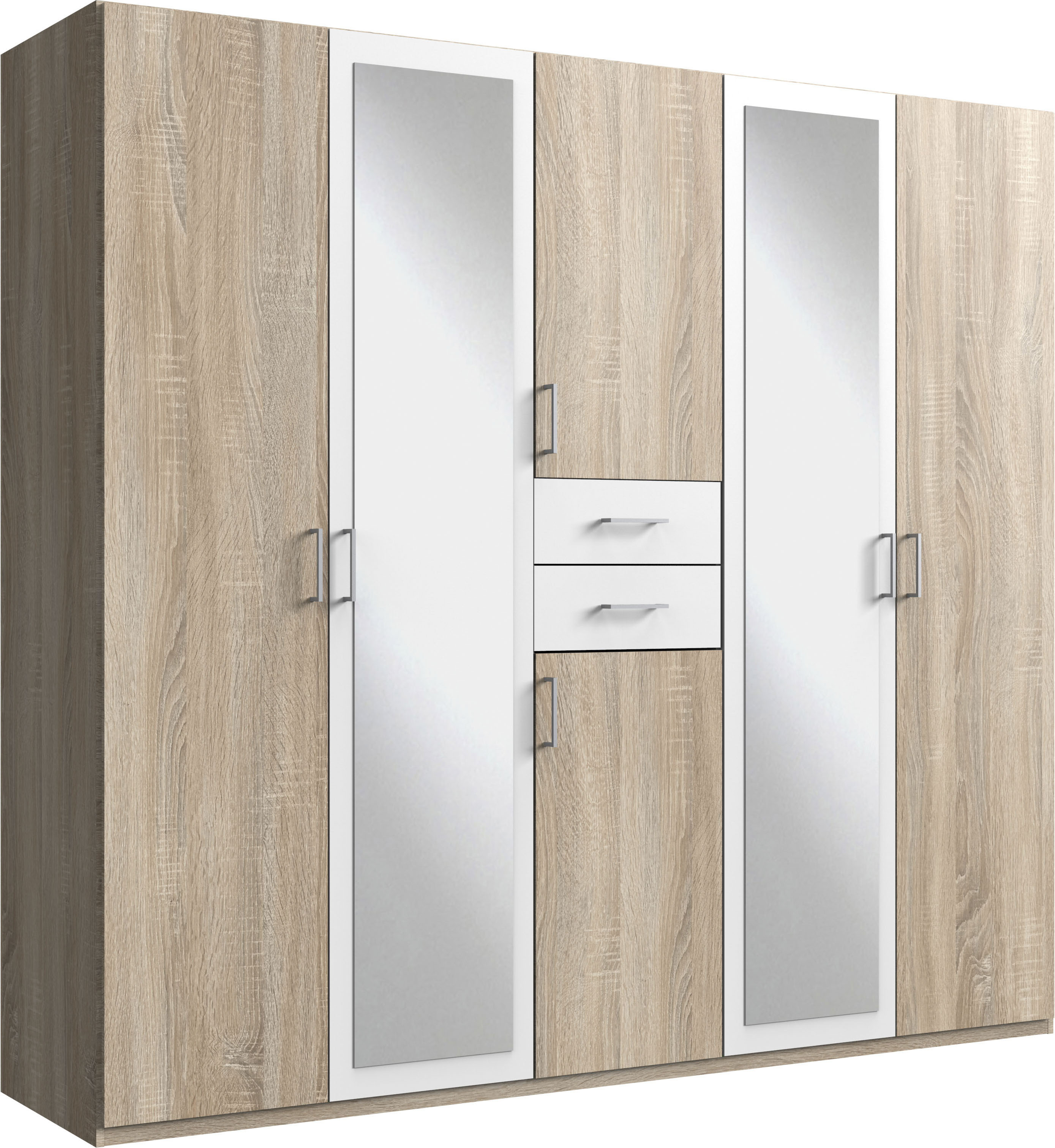 Wimex Kleiderschrank "Diver Drehtürenschrank mit Spiegel, in der Breite: 225cm" Bestseller Schlafzimmerschrank wahlweise 3 Innenausstattungen