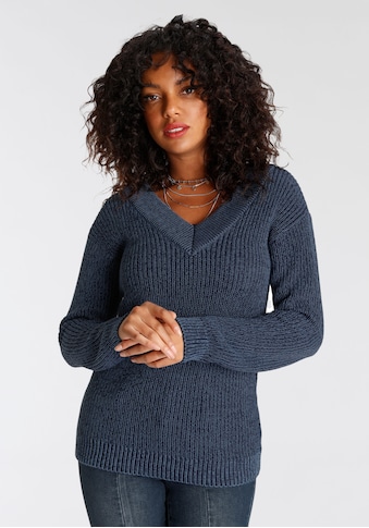 Strickpullover »in Washed-Optik«