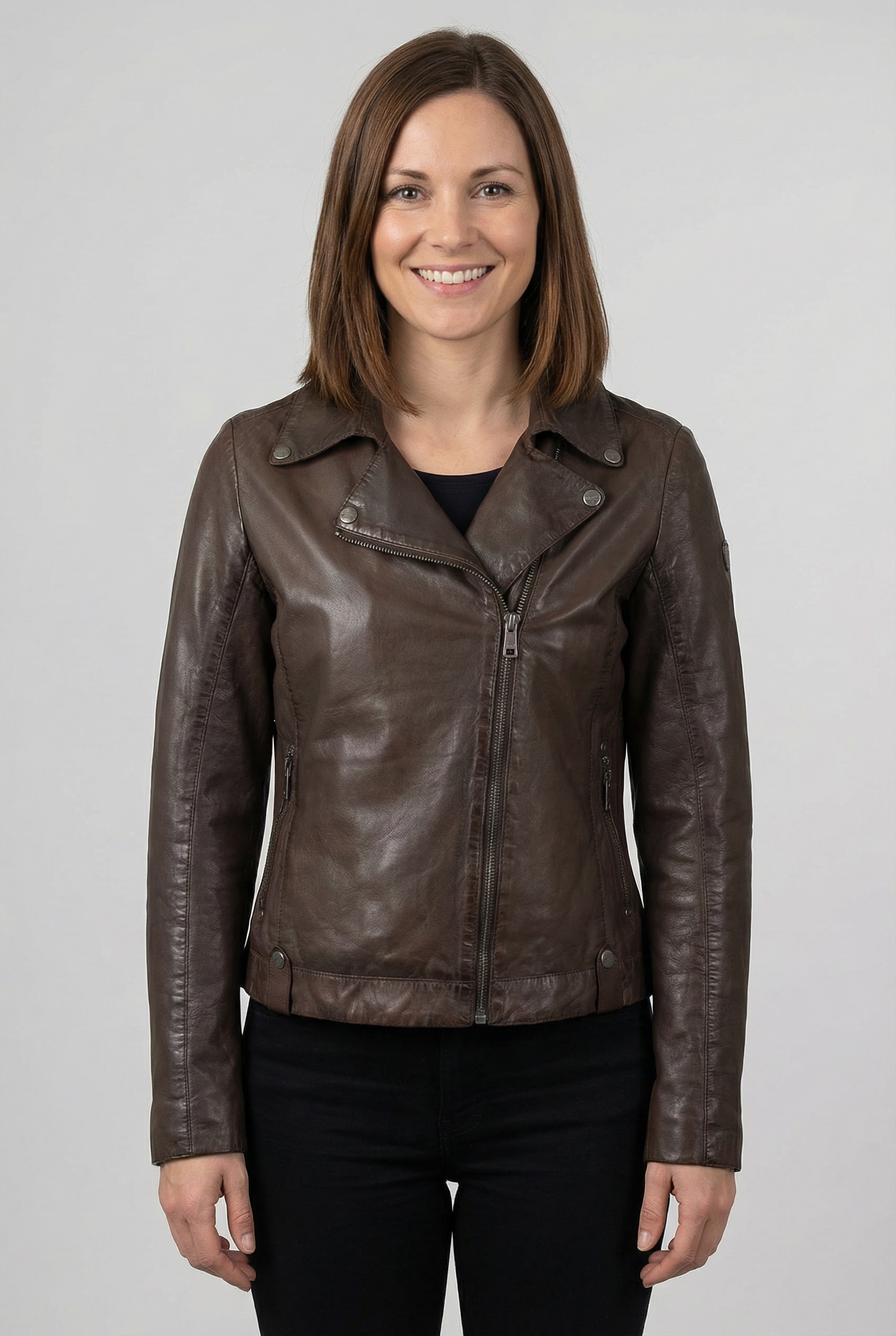 Mauritius Lederjacke "MWFarah" mit Reverskragen günstig online kaufen