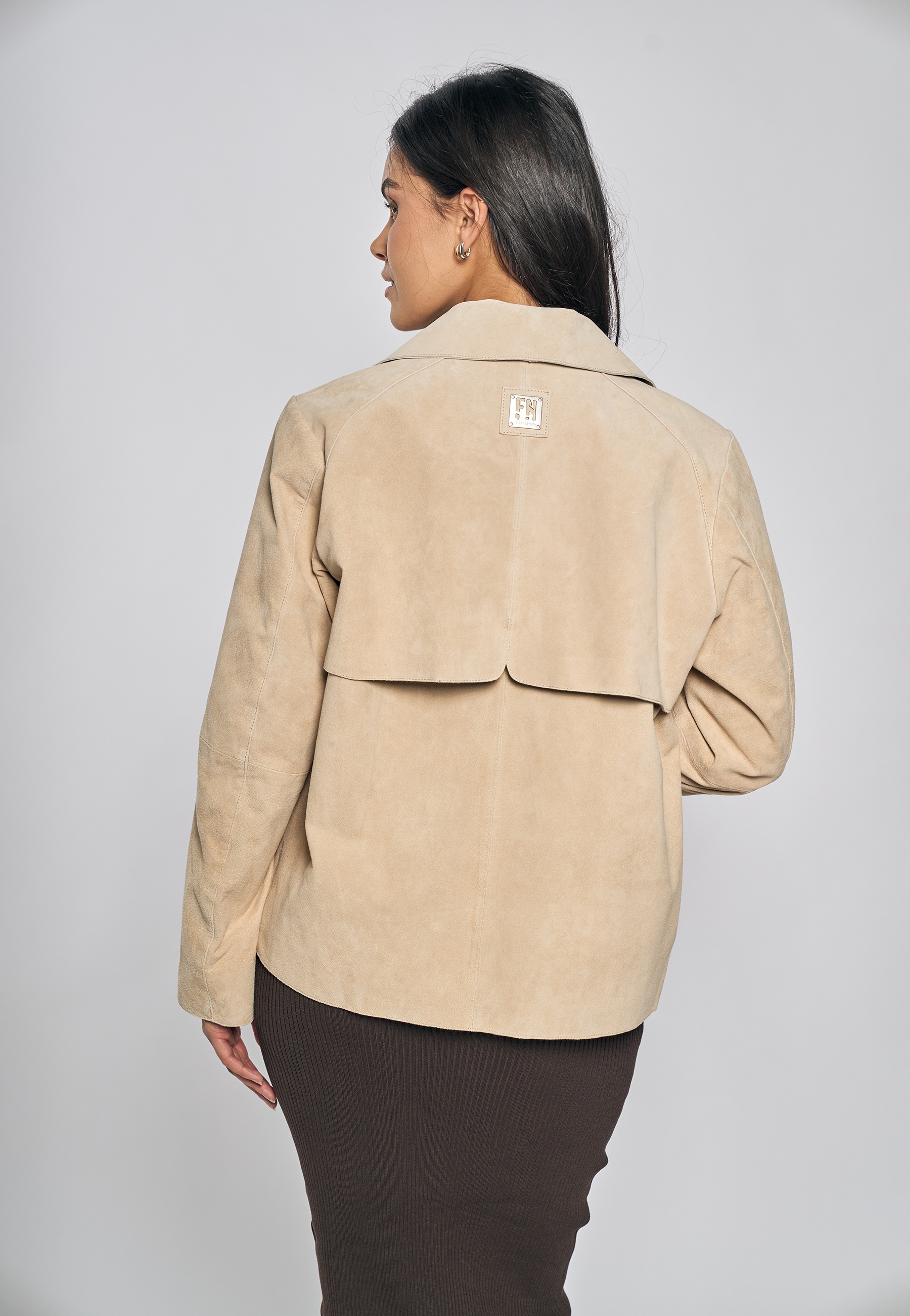 Freaky Nation Lederjacke-FN Leather Jacket Beige XS 5