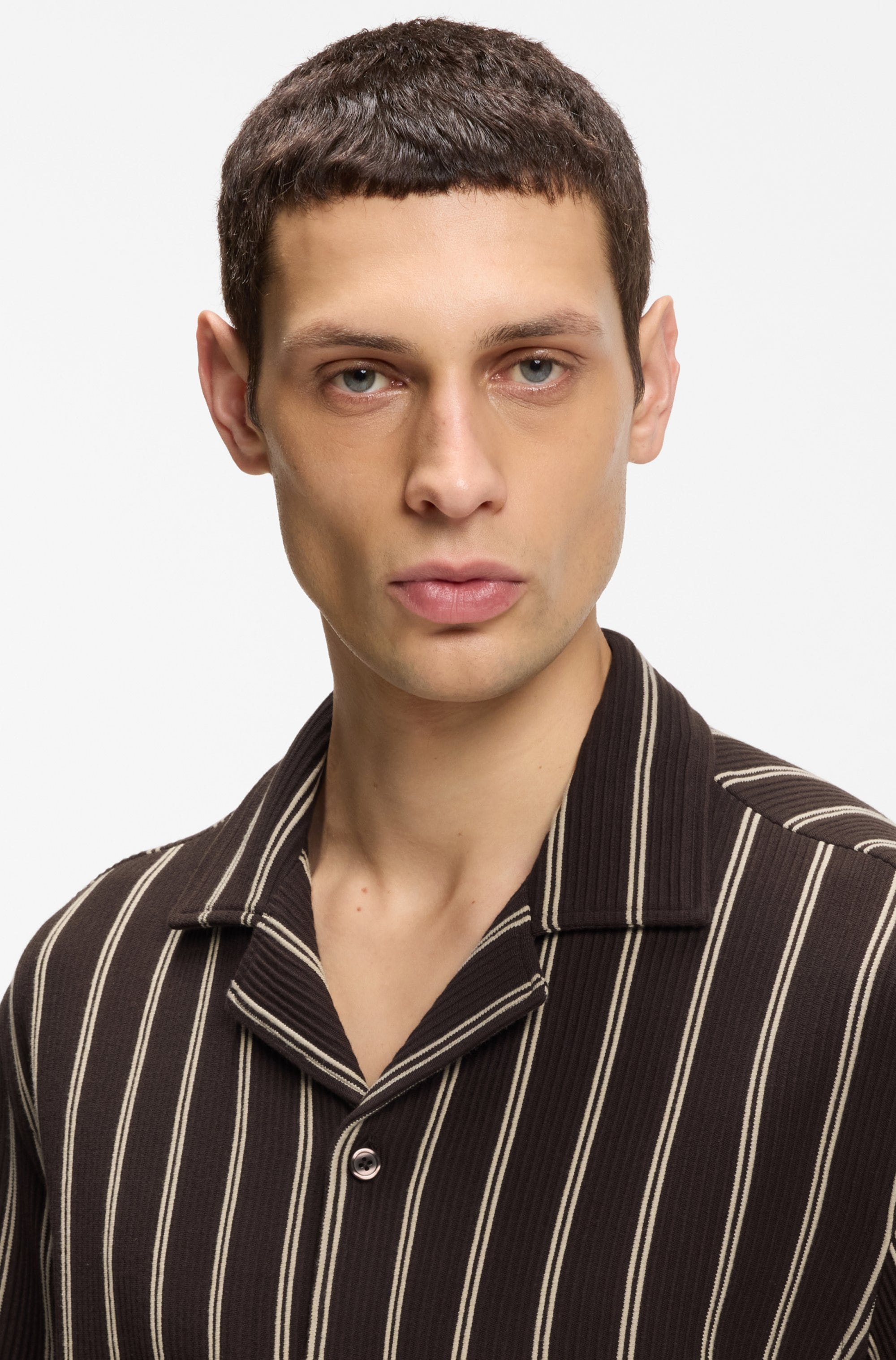 BOSS Kurzarmhemd »LARS CAMP B« Overshirt mit Freizeitkragen, Relaxed Fit