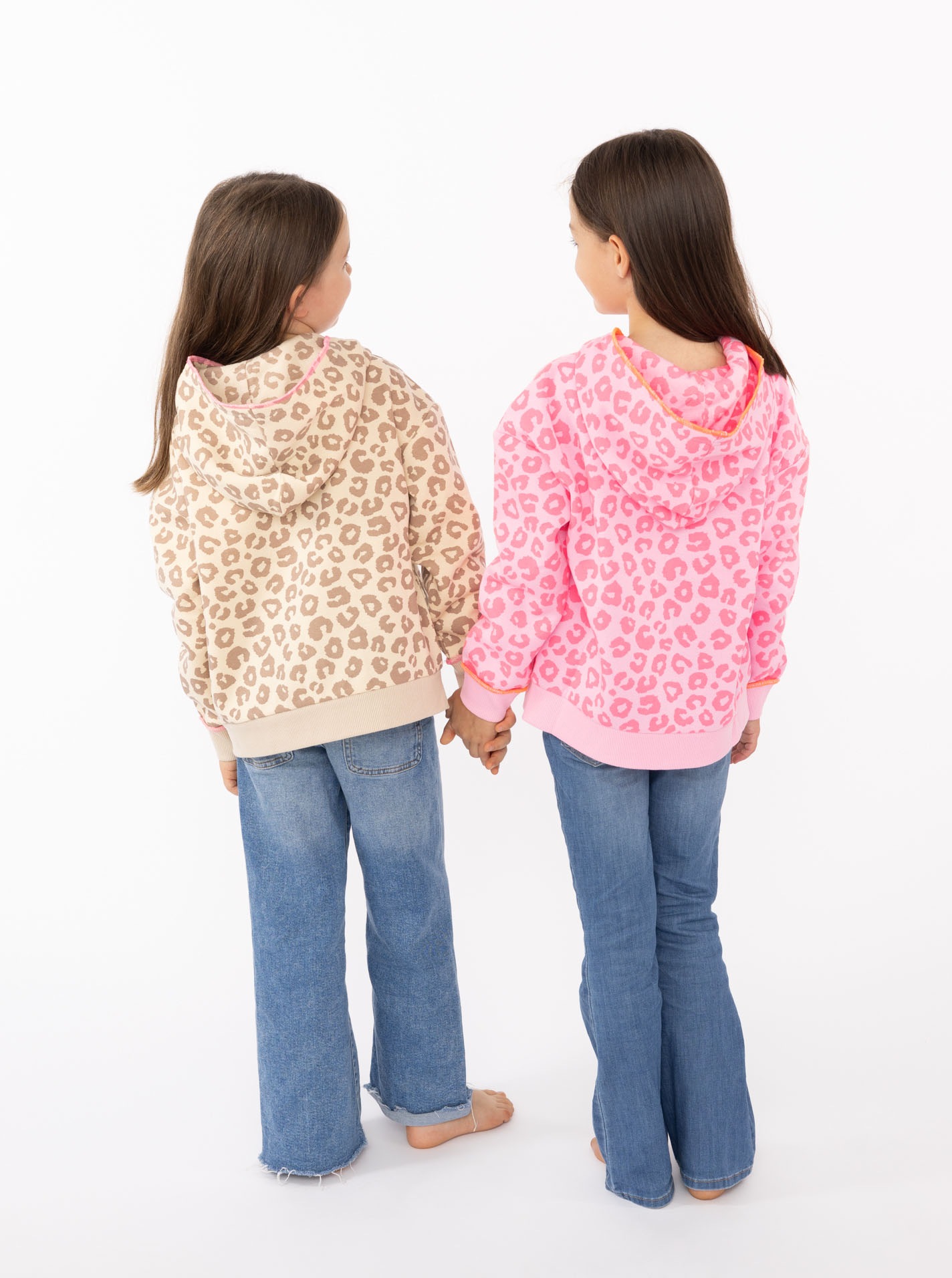 Zwillingsherz Kapuzensweatjacke »"Soft Leo"« Mini-Me, mit Leo Muster, Zipper und Taschen