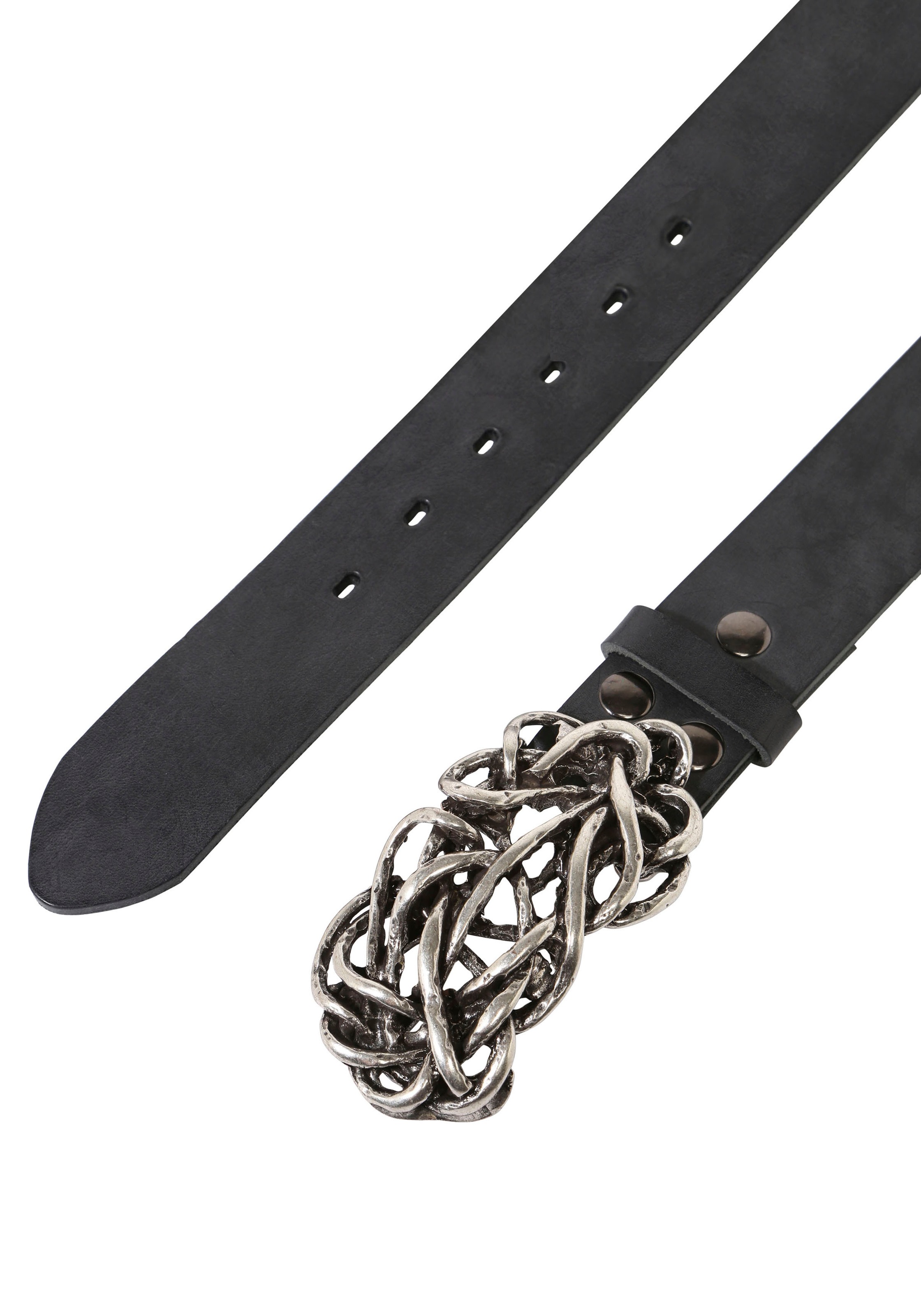 Rettungsring Gürtel Ledergürtel, mit austauschbarer Schließe "Strohknoten" günstig online kaufen