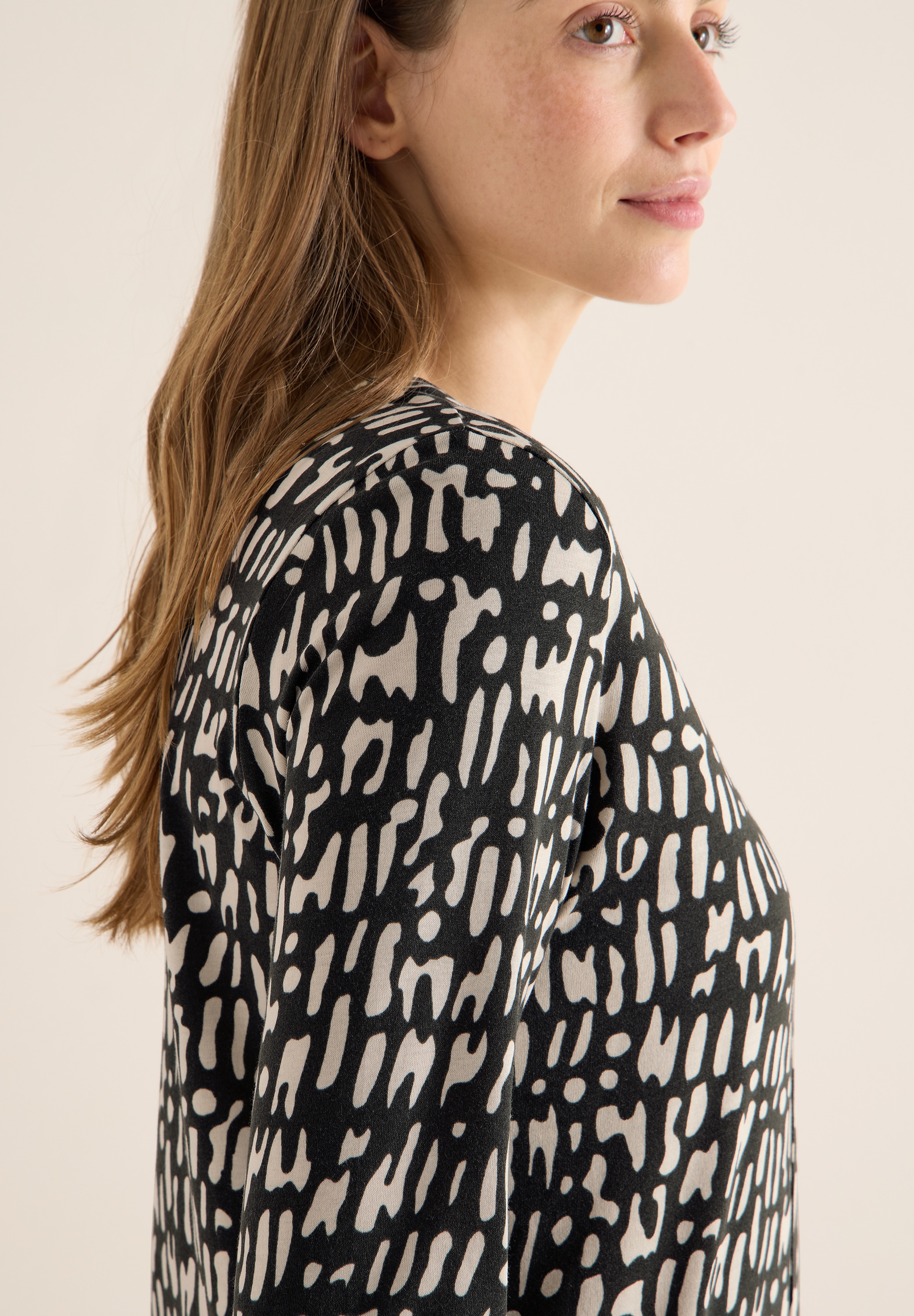 Cecil Print-Shirt im Tunika-Look und mit grafischem Muster