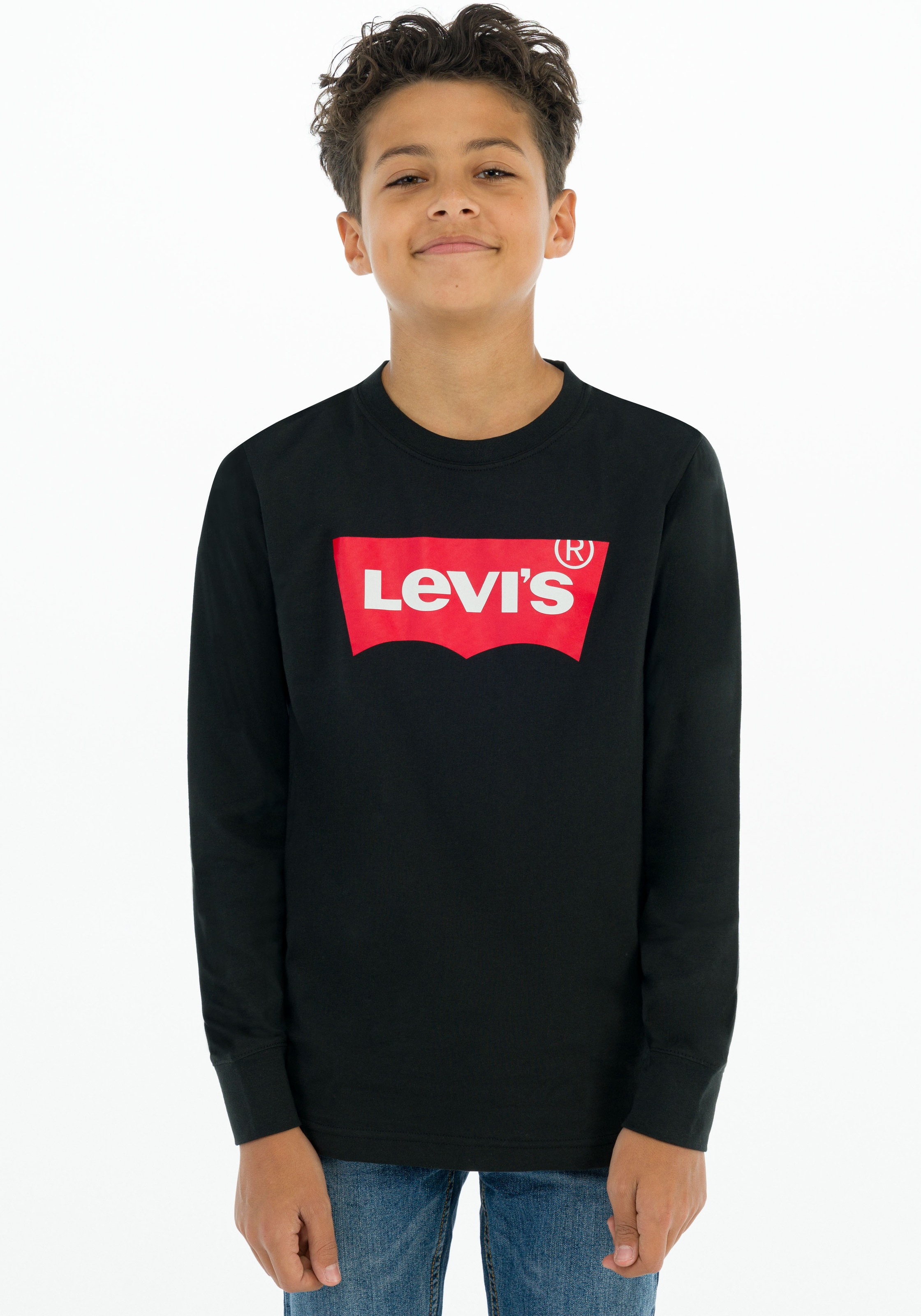Thumbnail - Levis Kids Langarmshirt "L/S BATWING TEE" mit Logo Print for BOYS