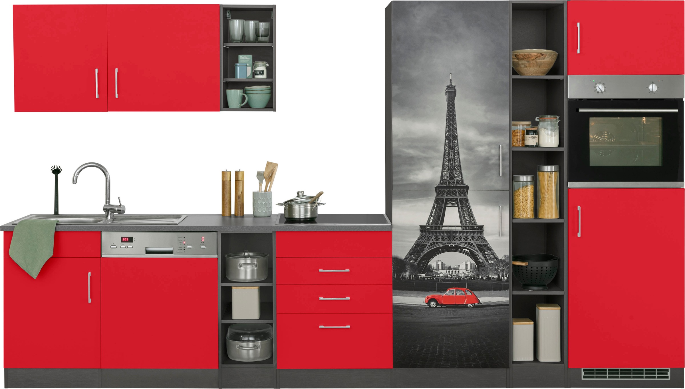 HELD MÖBEL Küchenzeile "Paris", ohne E-Geräte, Breite 350 cm günstig online kaufen