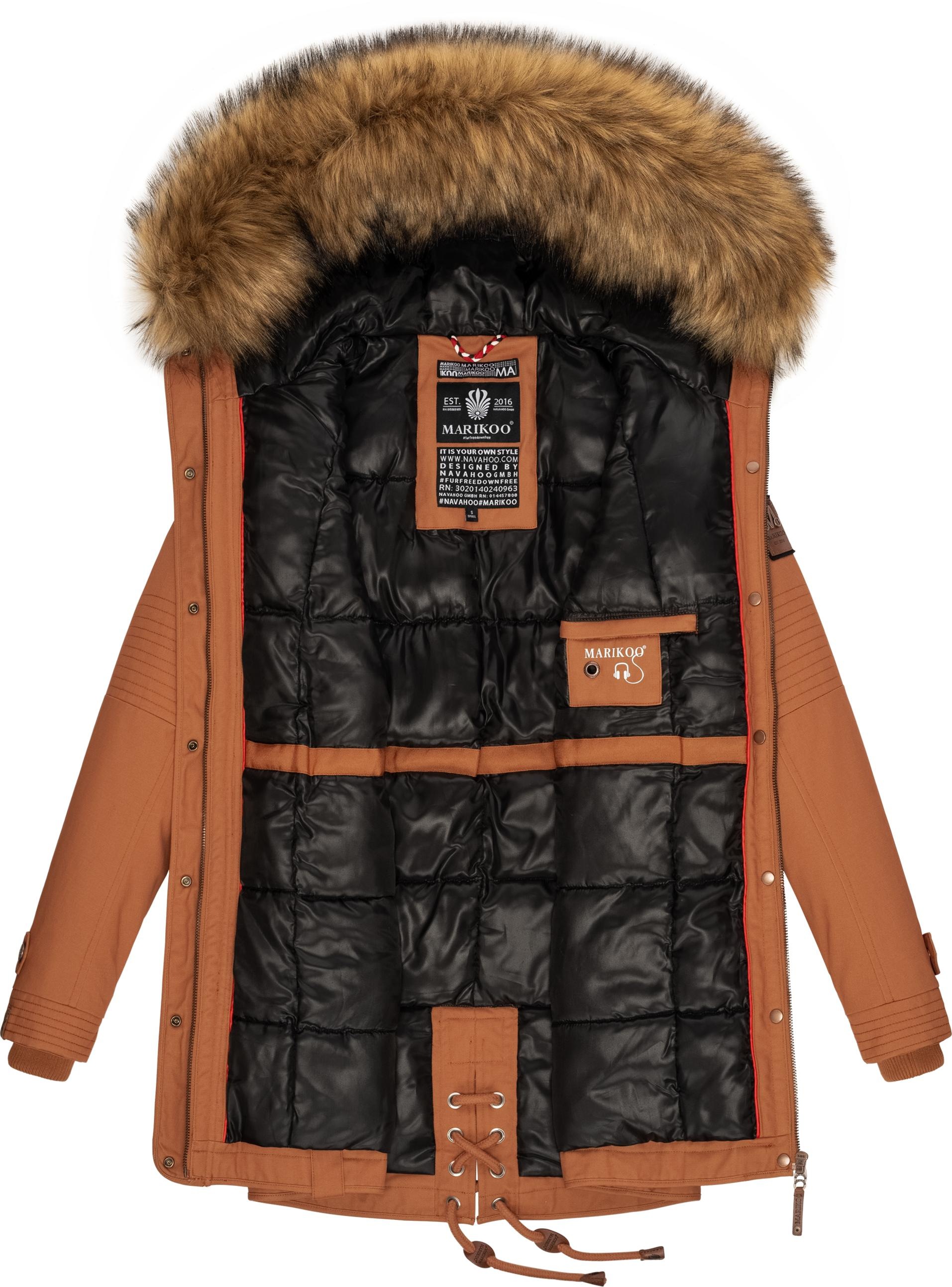 Wintermantel abnehmbarem mit | Marikoo Prc«, Kunstfell Viva BAUR Winterparka »La für stylischer bestellen