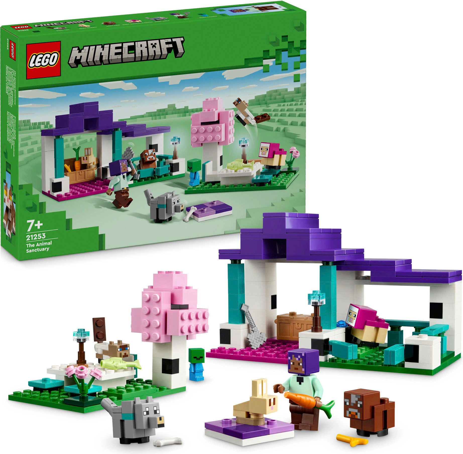 LEGO® Konstruktionsspielsteine »Das Tierheim (21253), LEGO Minecraft«, (206 St.), Made in Europe