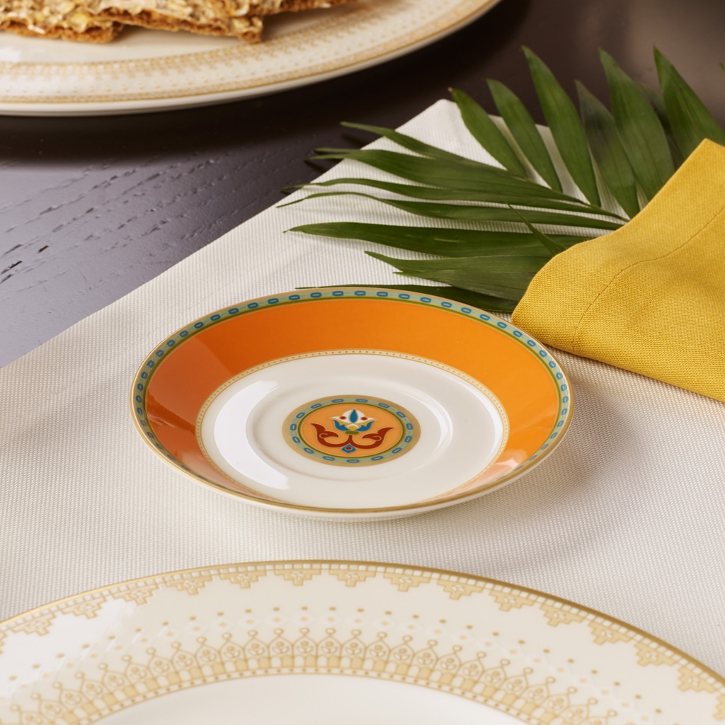 Villeroy & Boch Untertasse »Espressountertassen Samarkand Mandarin ø 12,6 cm 6er Set bunt«