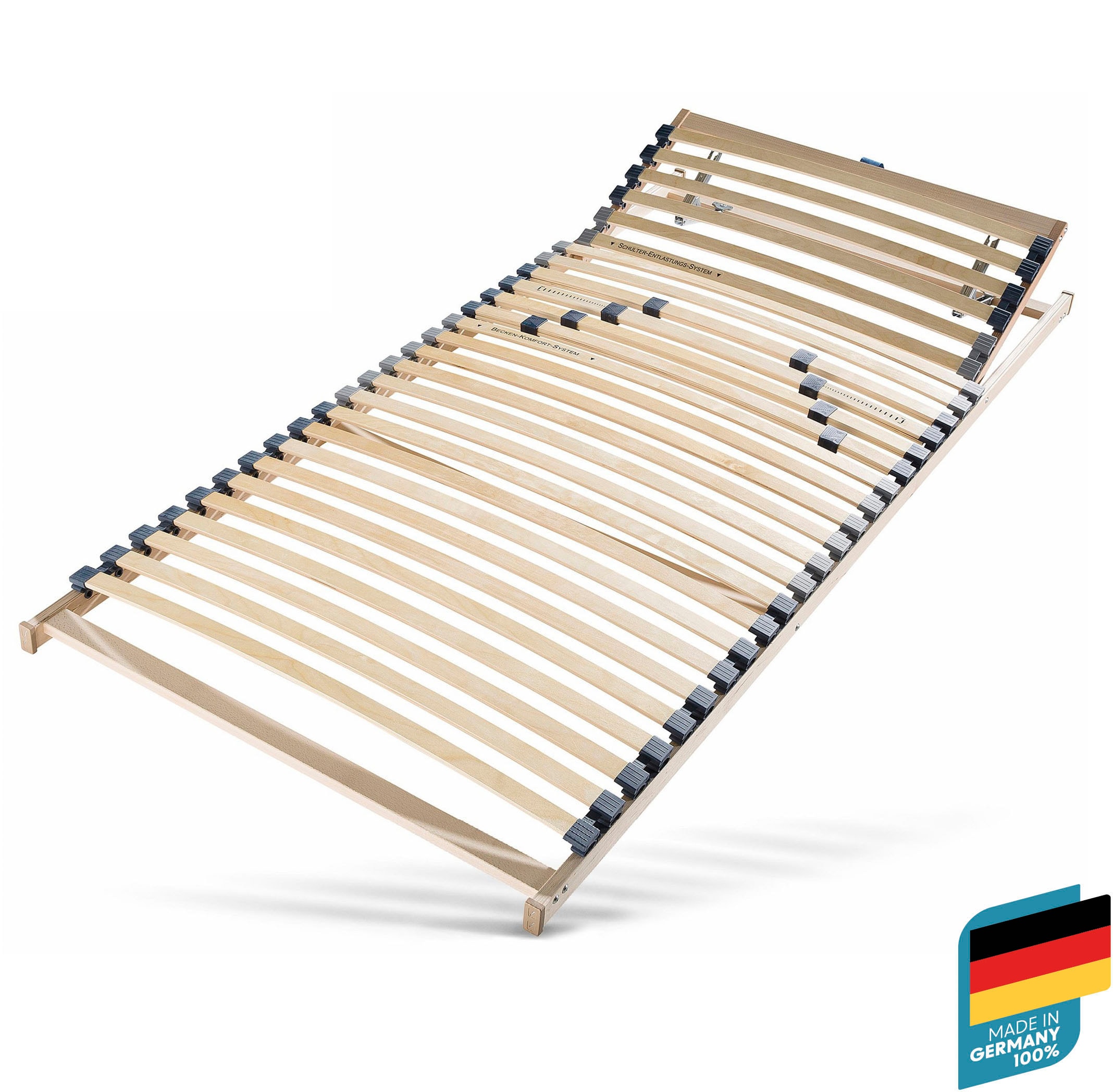 Lattenrost BECO, B:80cm H:7,5cm L:200cm, beige, Lattenroste, "Noxus Flex K", mit Härteverstellung