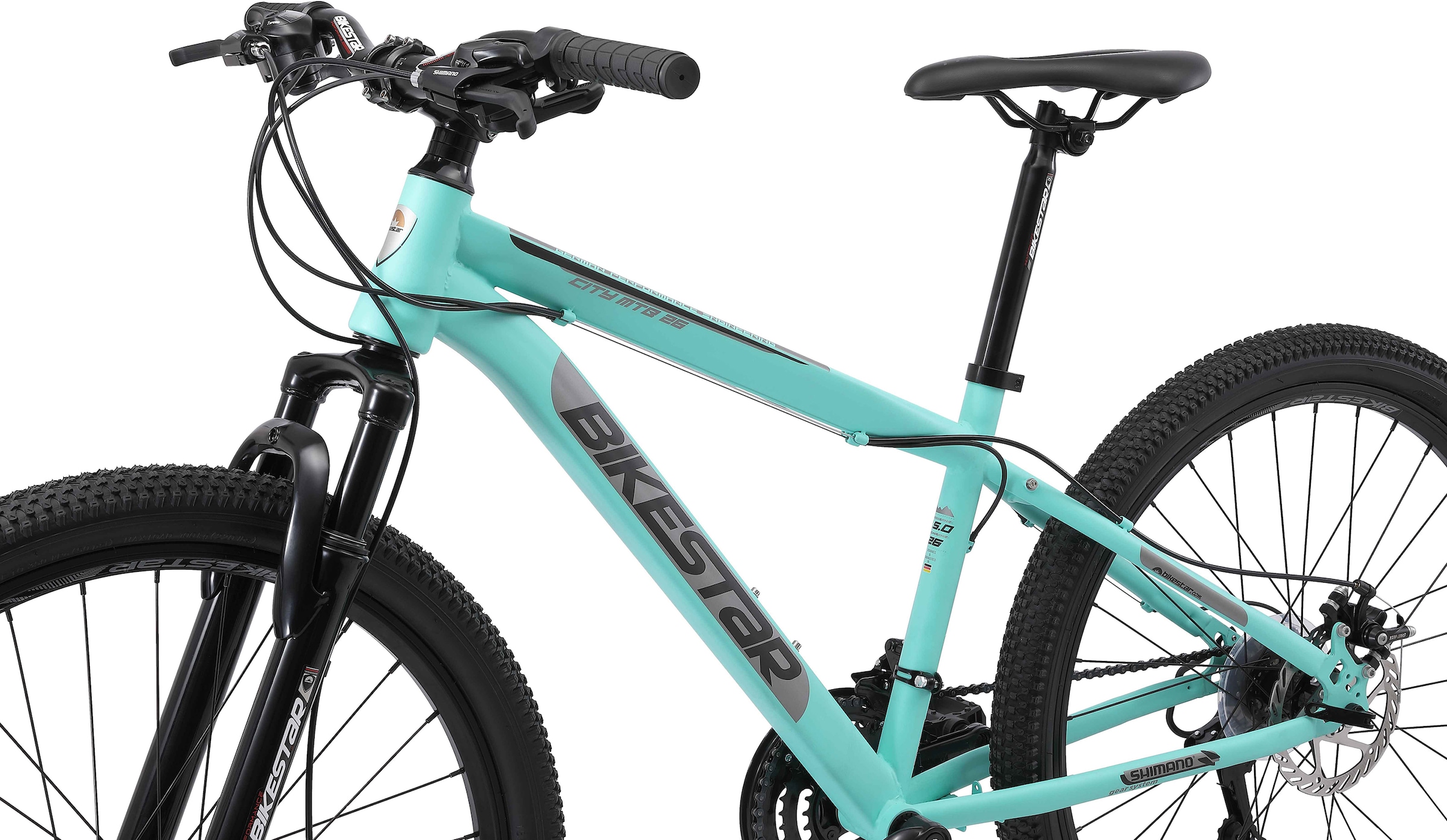 Bikestar Mountainbike 21 Gang Shimano RD-TY300 Schaltwerk Kettenschaltung für Damen und Herren, Kettenschaltung