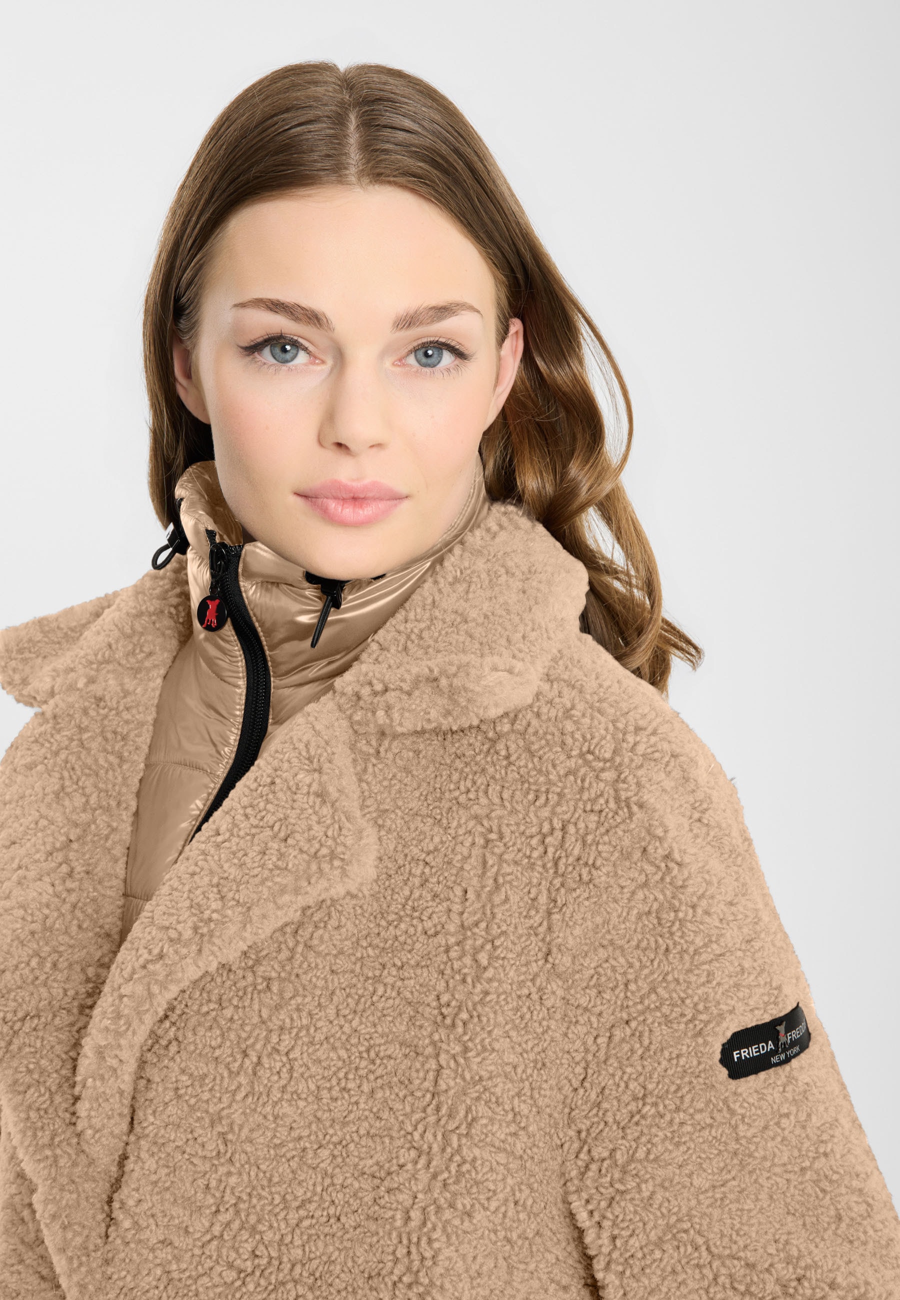Frieda & Freddies Wintermantel »Frieda & Freddies Teddy-Mantel mit Inlay«