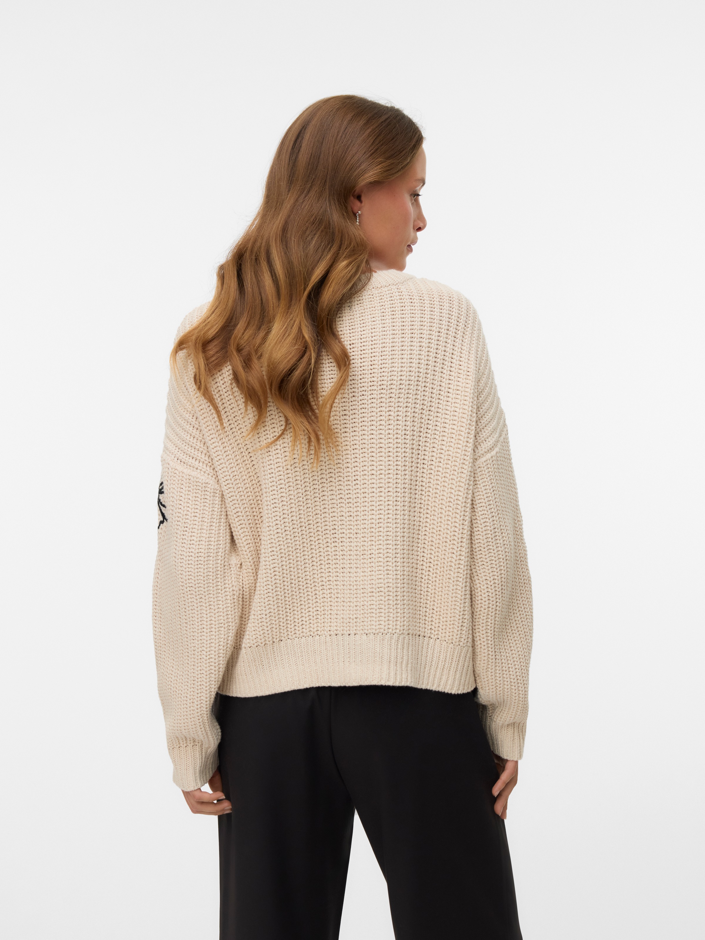 Vero Moda Rundhalspullover "VMLAURA LS O-NECK PULLOVER BOO" günstig online kaufen
