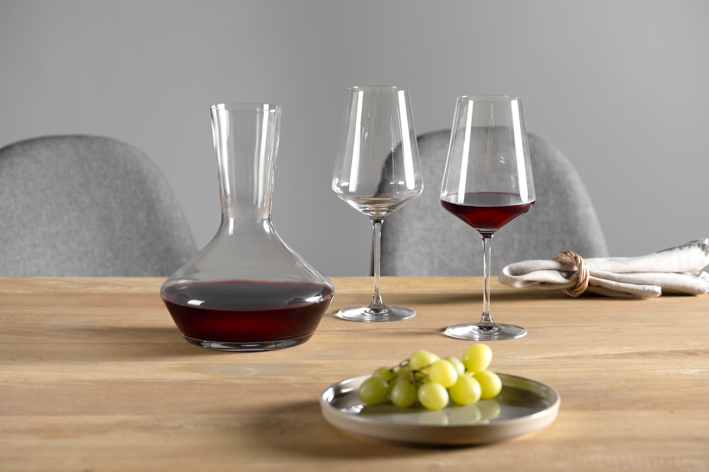 LEONARDO Gläser-Set »Weinset XL PUCCINI«, (Set, 3 tlg.), 2 Weingläser je 560 ml, 1 Dekanter - 1.700 ml, Höhe ca. 24