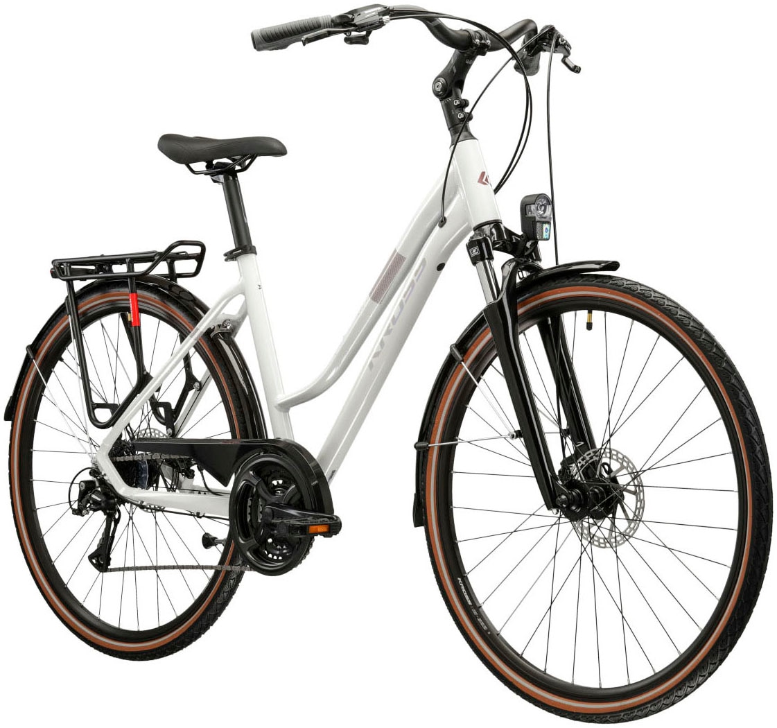 Kross Trekkingrad »KROSS Trekkingrad Damen 28" Trans 3.0 ULT.RA weiß 24 Gänge« 24 Gang Shimano ACERA M3020 Schaltwerk Kettenschaltung