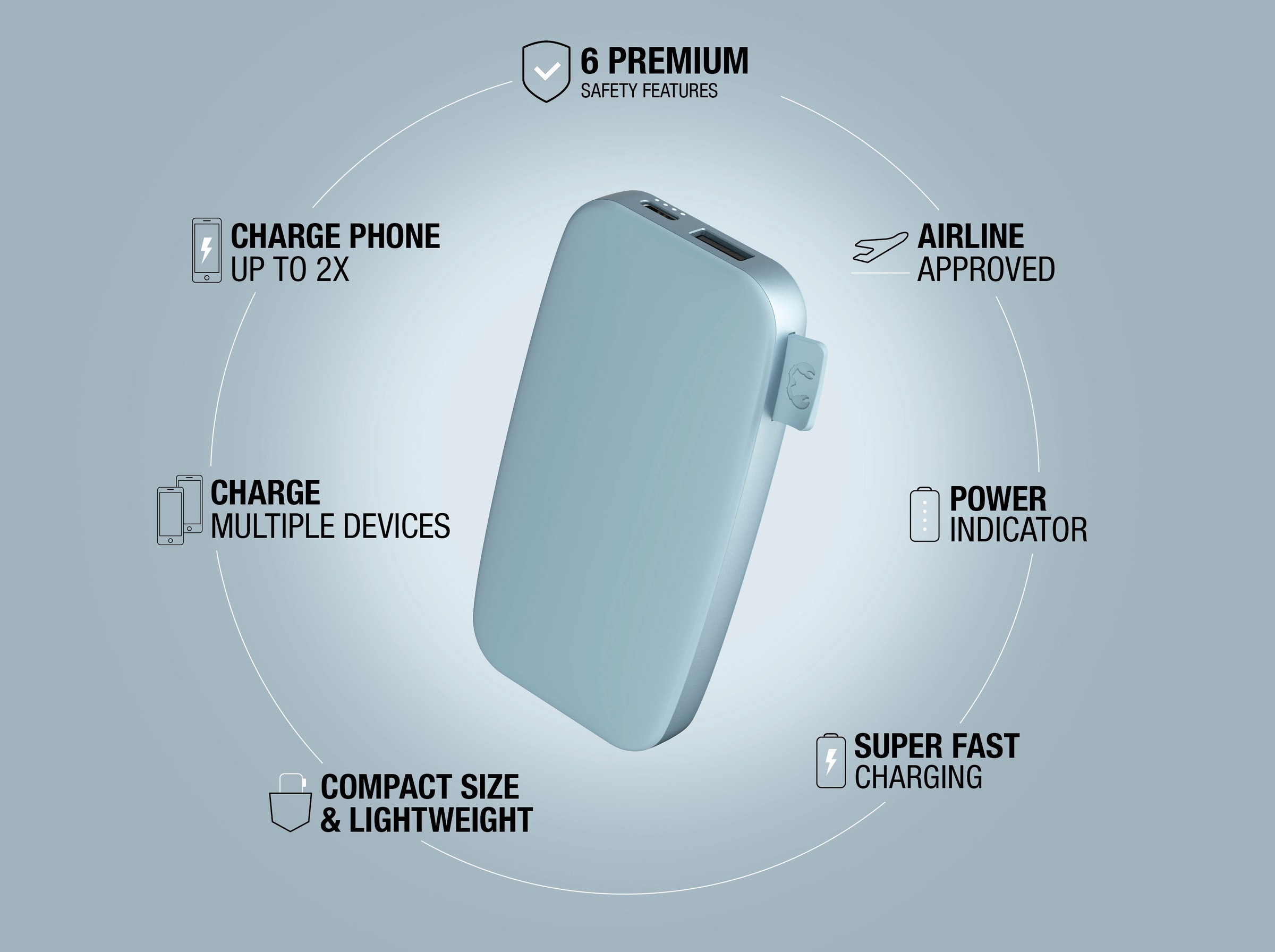Fresh´n Rebel Powerbank »Power Pack 6000mAh mit USB-C, Fast Charge«, 5 V