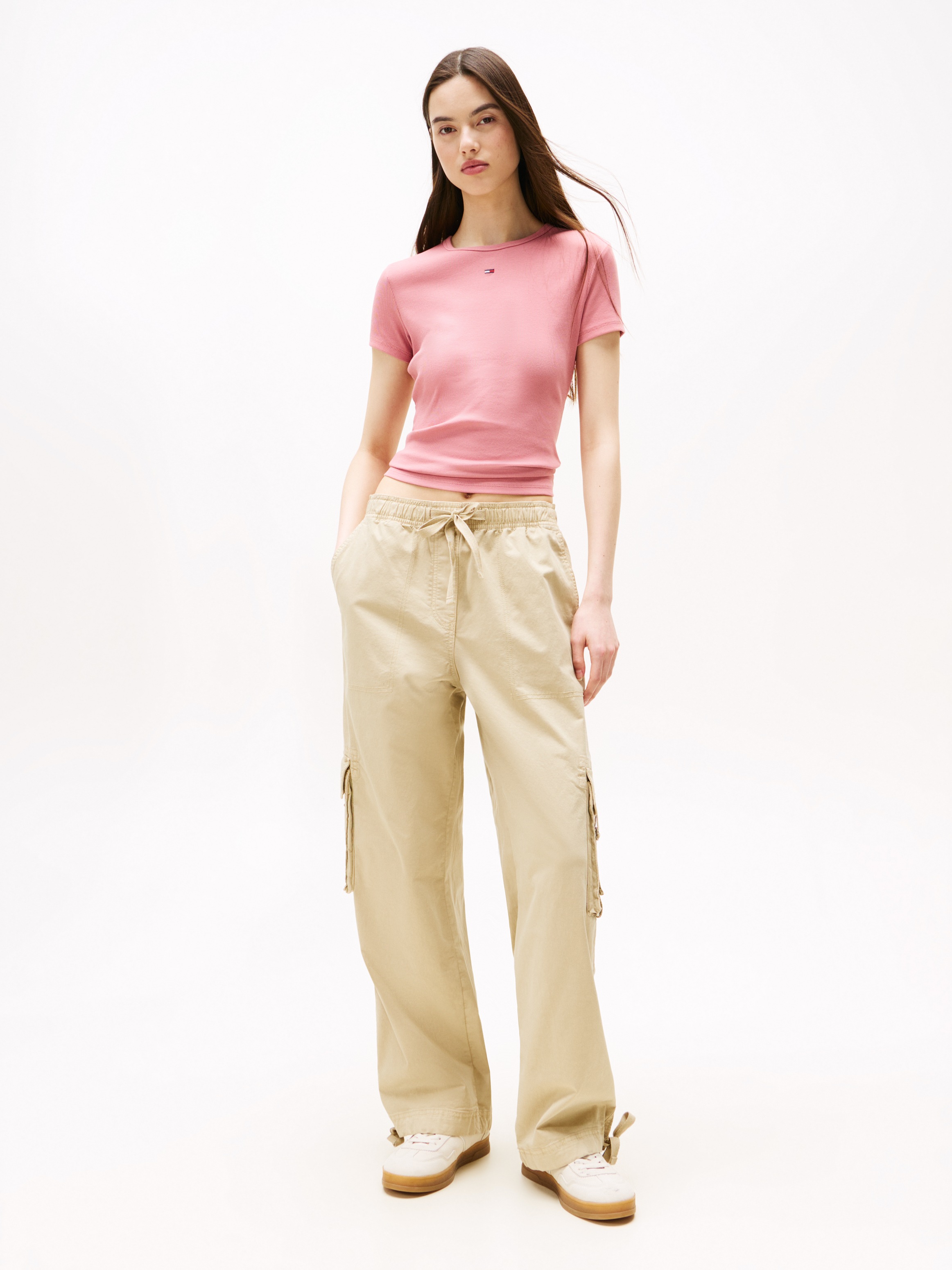 Tommy Jeans T-Shirt "TJW SLIM ESSENTIAL RIB SS", mit gerippter Struktur günstig online kaufen