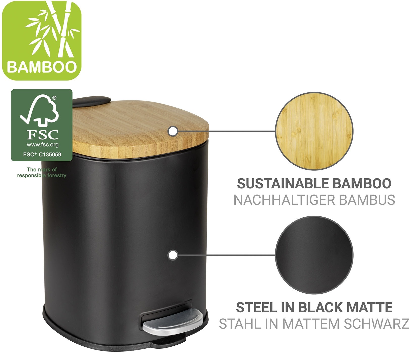 WENKO Kosmetikeimer »Fianema« 1 Behälter