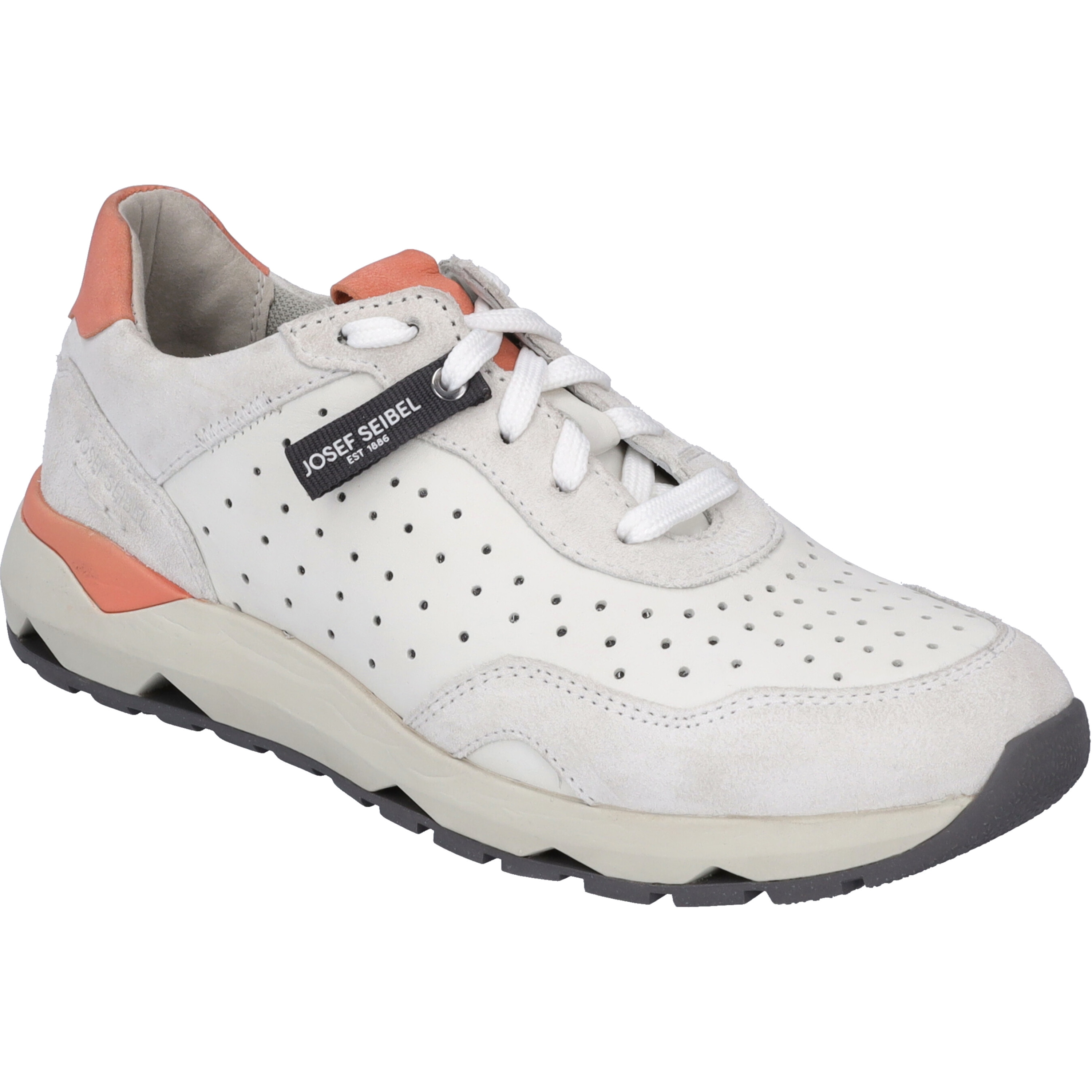 Josef Seibel Sneaker "Jonah 02, weiss-lachs"