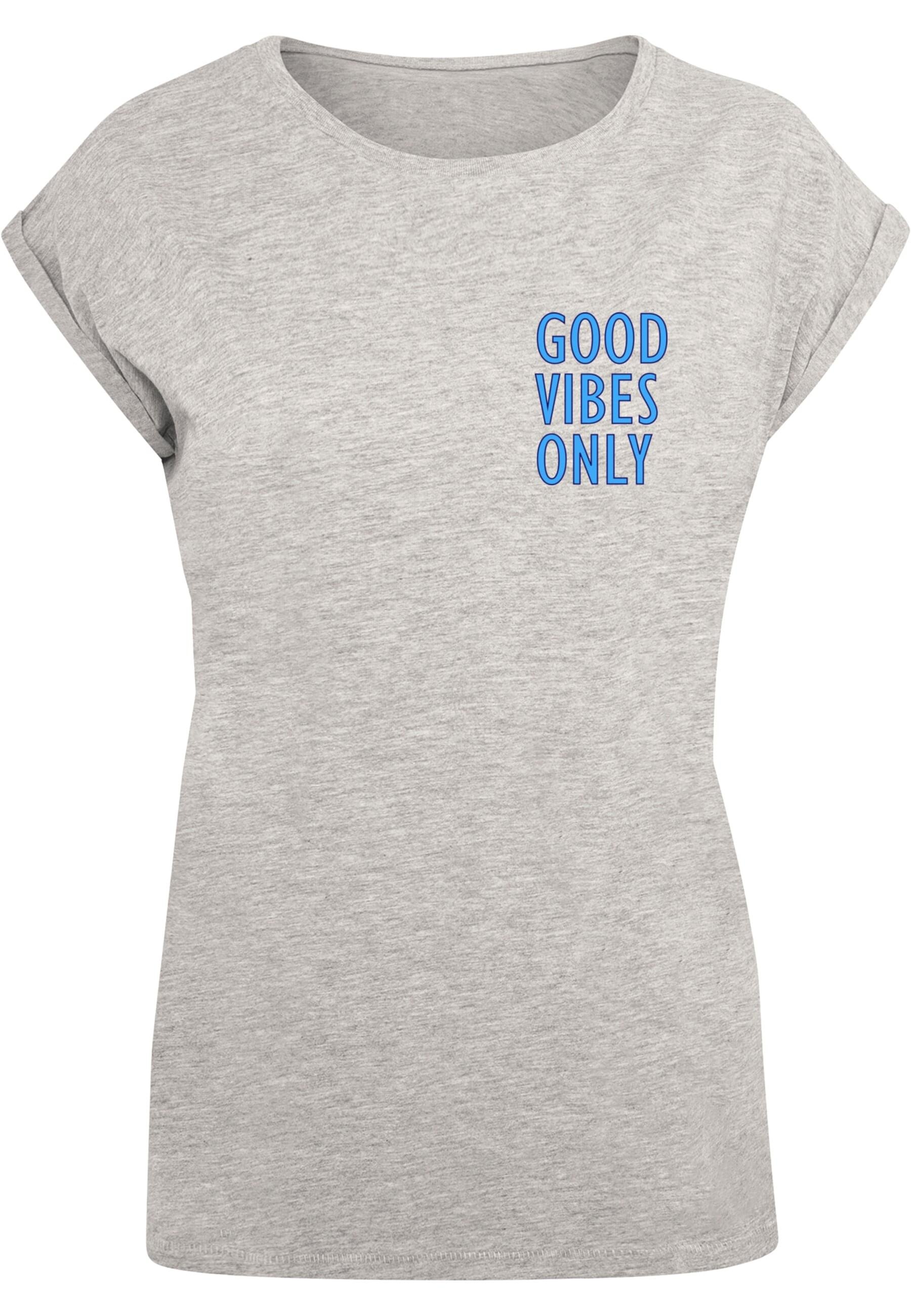 Merchcode T-Shirt »Merchcode Damen Ladies Good Vibes Only Extended Shoulder Tee«, (1 tlg.)