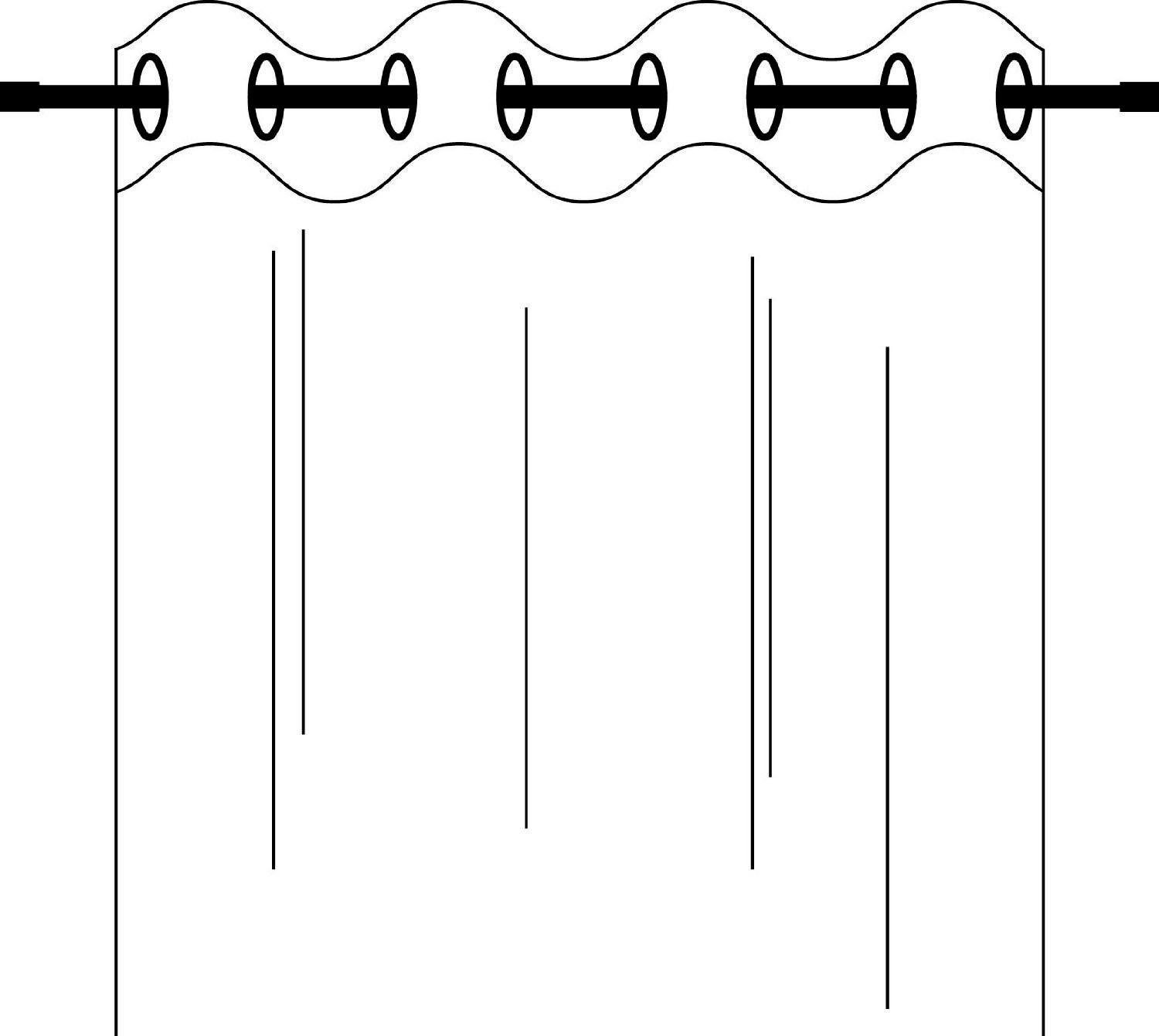 Gerster Vorhang »Ilia«, (1 St.), Rechnung klasischer BAUR Uni 235x140, HxB: | Ösenschal auf