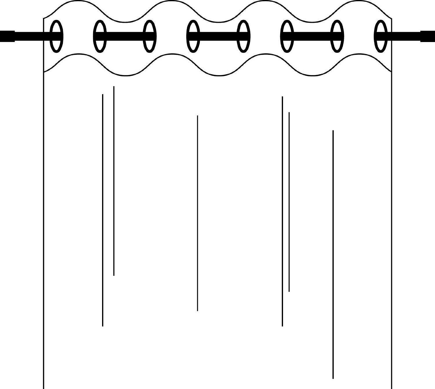 Gerster Vorhang »Ilia«, (1 St.), HxB: 235x140, klasischer Uni Ösenschal