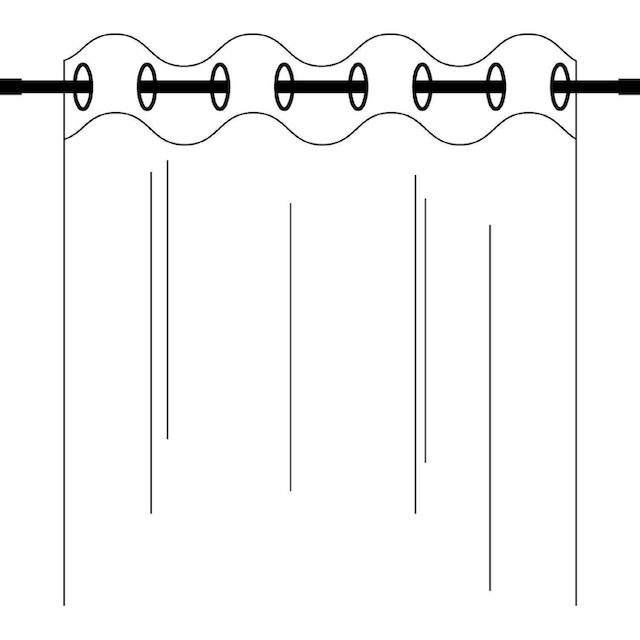 Gerster Vorhang »Ilia«, (1 St.), HxB: 235x140, klasischer Uni Ösenschal auf  Rechnung | BAUR