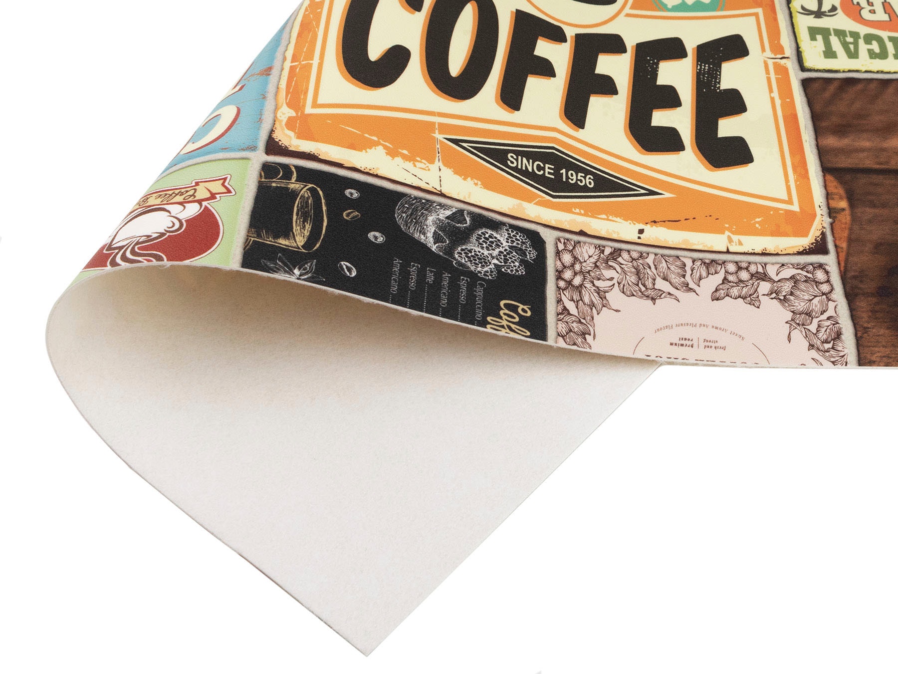 Vinyl-Läufer BAUR | Primaflor-Ideen Patchwork aus Textil Küche Design, TIME«, »Küchenläufer Vinyl, Motiv Kaffee, COFFEE abwischbar, rechteckig, in