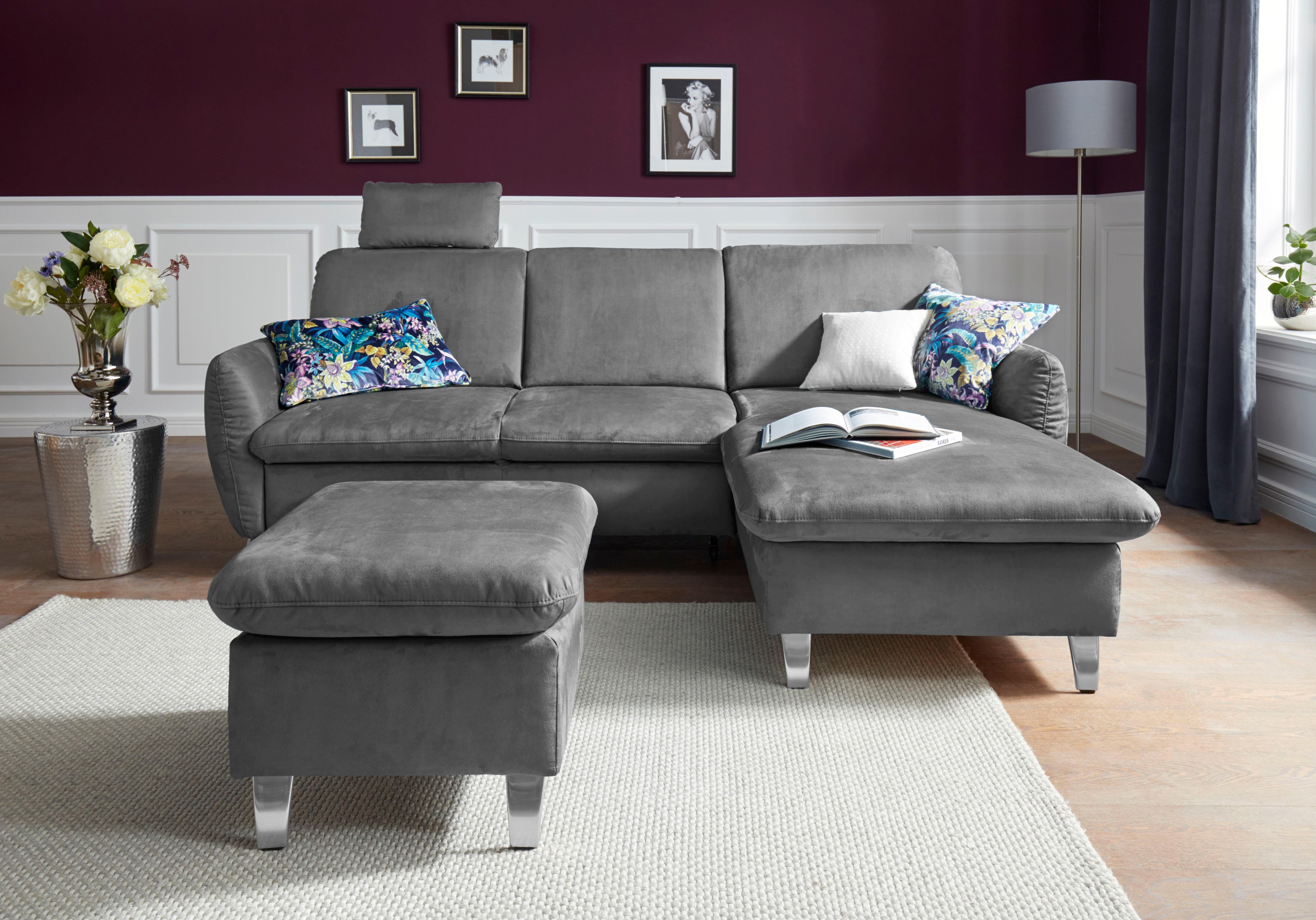 sit&more Ecksofa "Daytona L-Form" mit Federkern, einer Kopfstütze und wahlweise mit Schlaffunktion