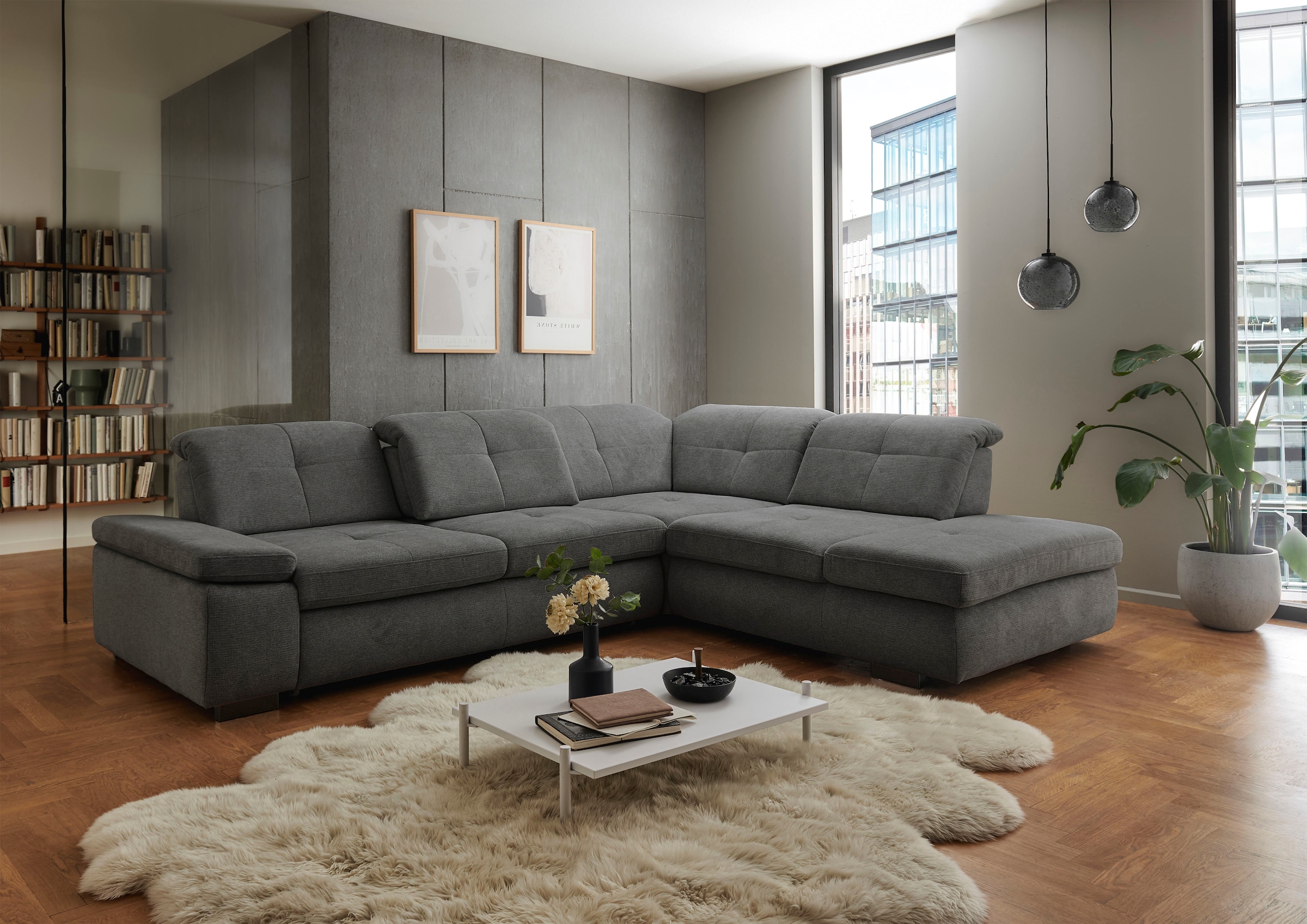Die PlanBar Ecksofa »MP-IN16012 L-Form Kaltschaum-Polsterung«, inkl. Sitztiefenverstellung, optional mit Funktionen