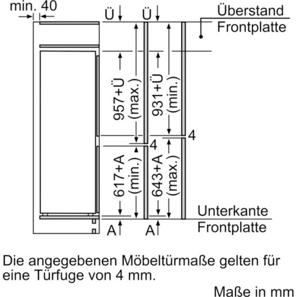 NEFF Einbaukühlgefrierkombination »KI5772FF0«, KI5772FF0, 157,8 cm hoch, 54,1 cm breit