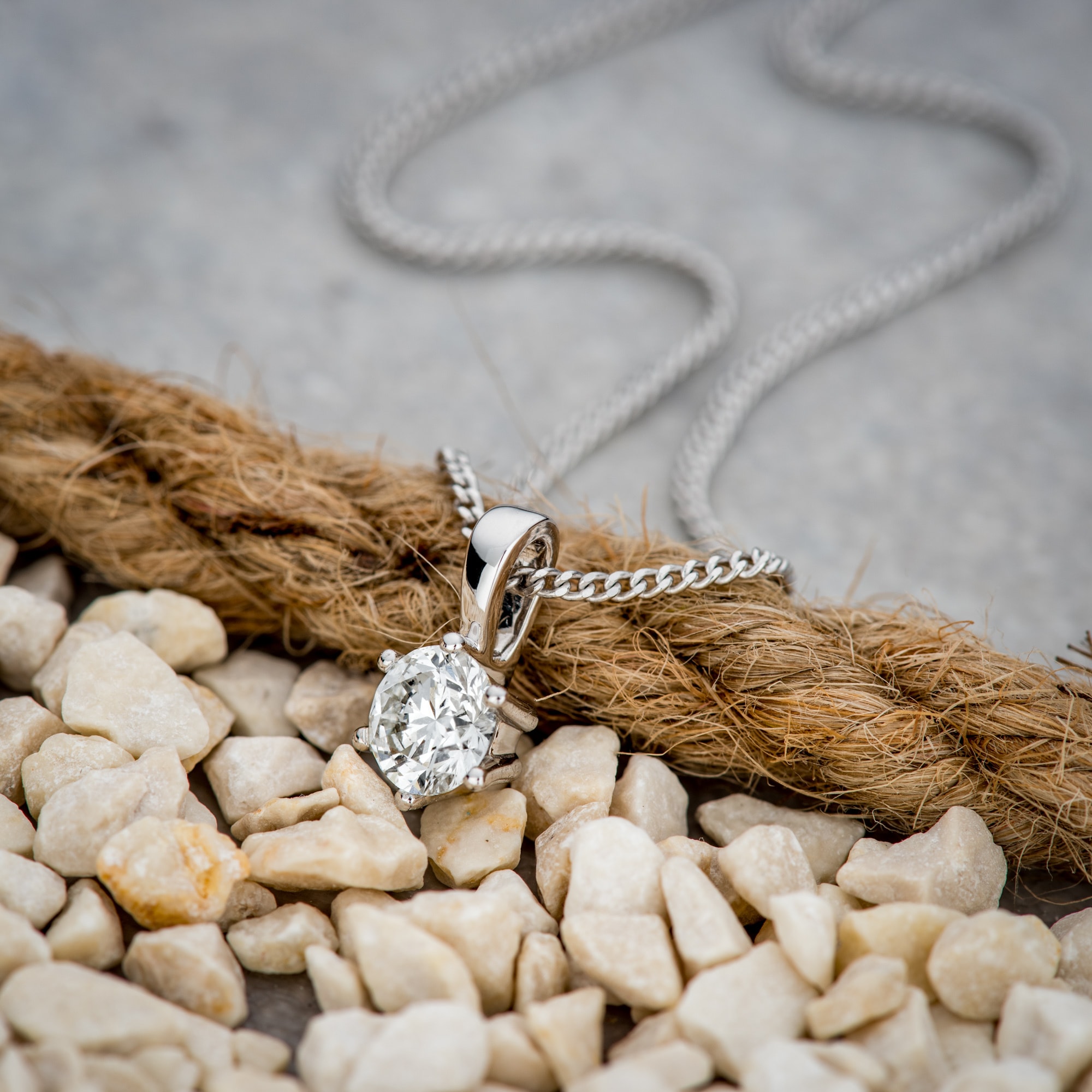 Orolino Kette mit Anhänger »750/- Weißgold 1 Brillant 0,50 ct.«
