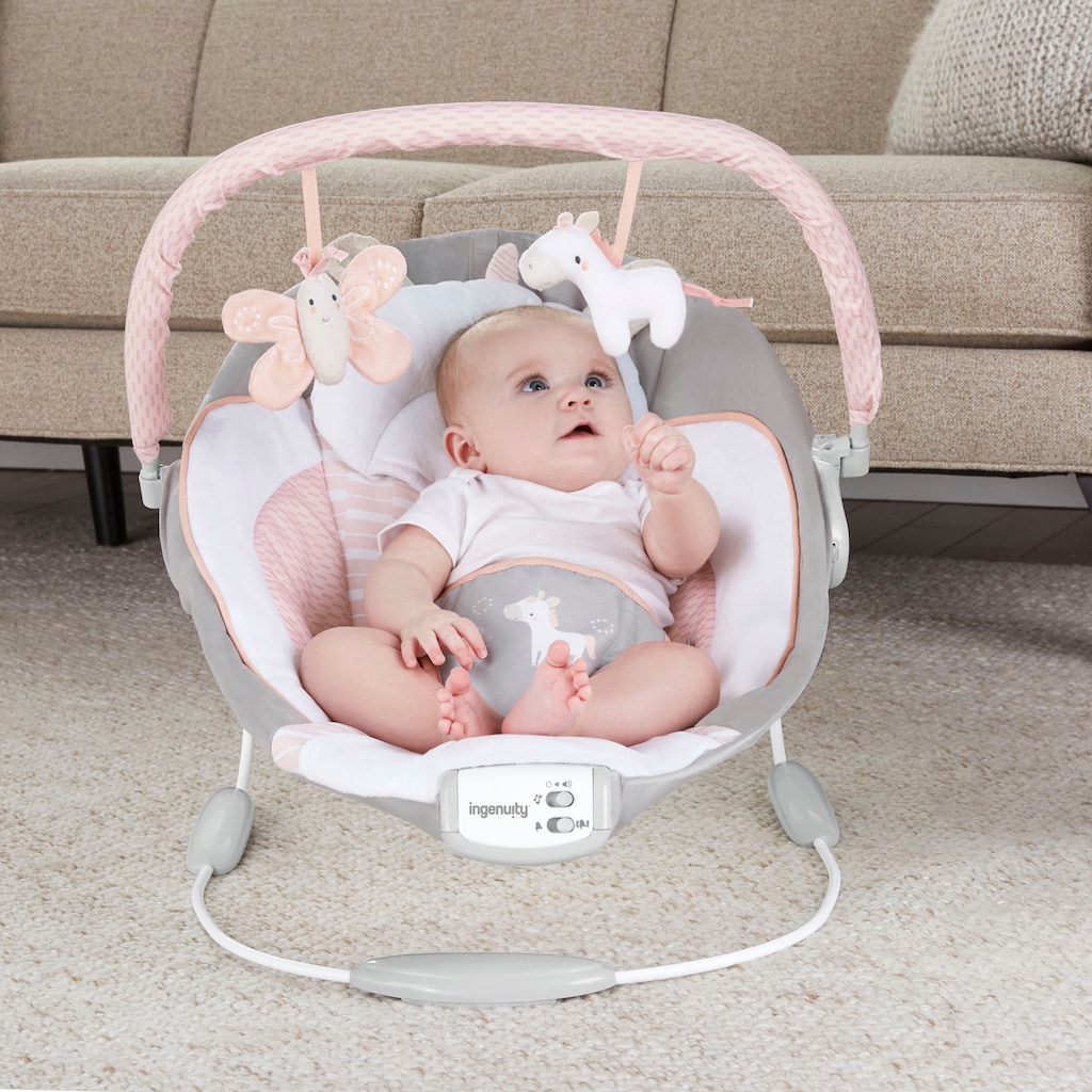 ingenuity Babywippe »Soothing Bouncer, Flora the Unicorn«, bis 9 kg