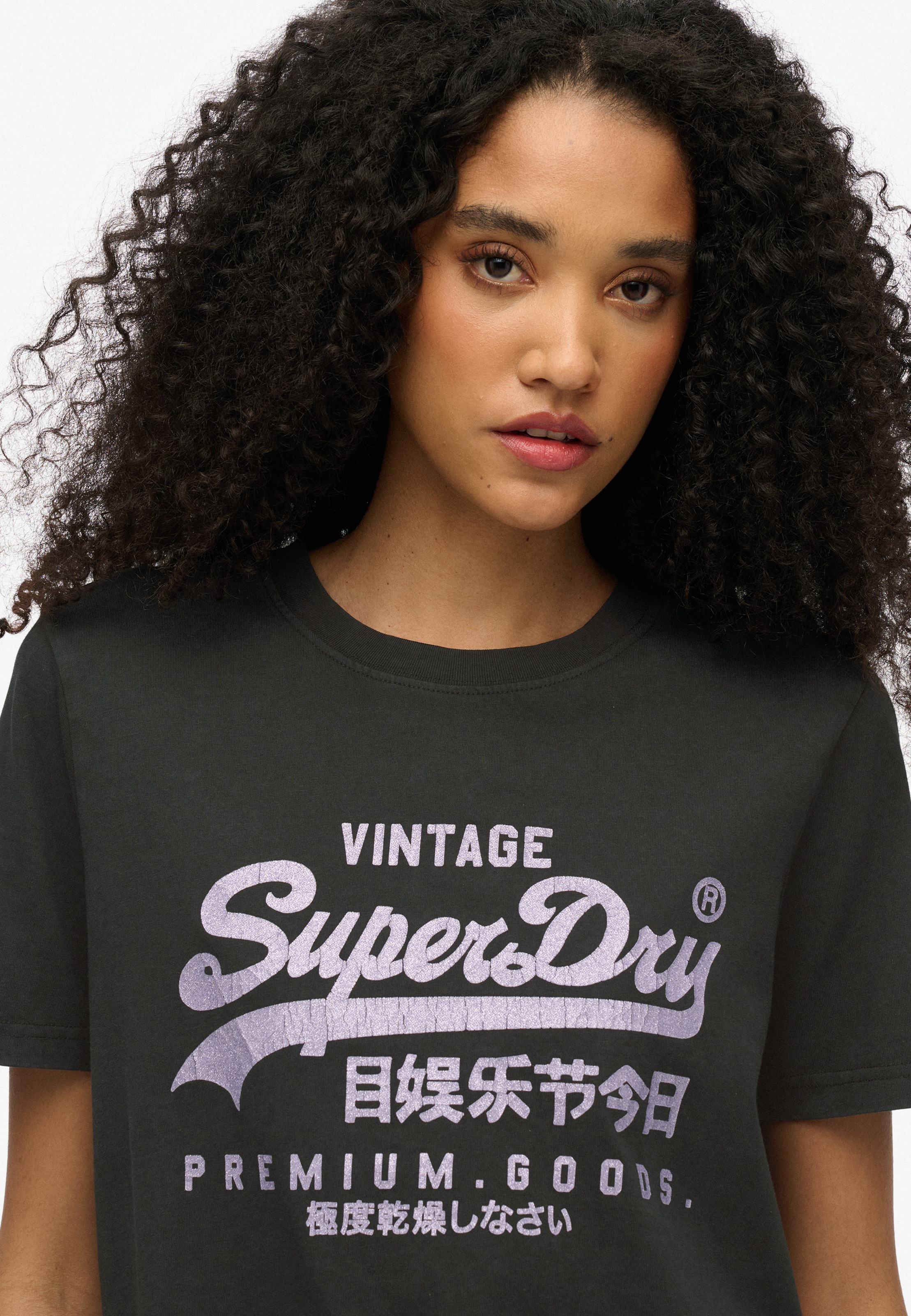 Superdry Kurzarmshirt "VL METALLIC RELAXED TEE" günstig online kaufen