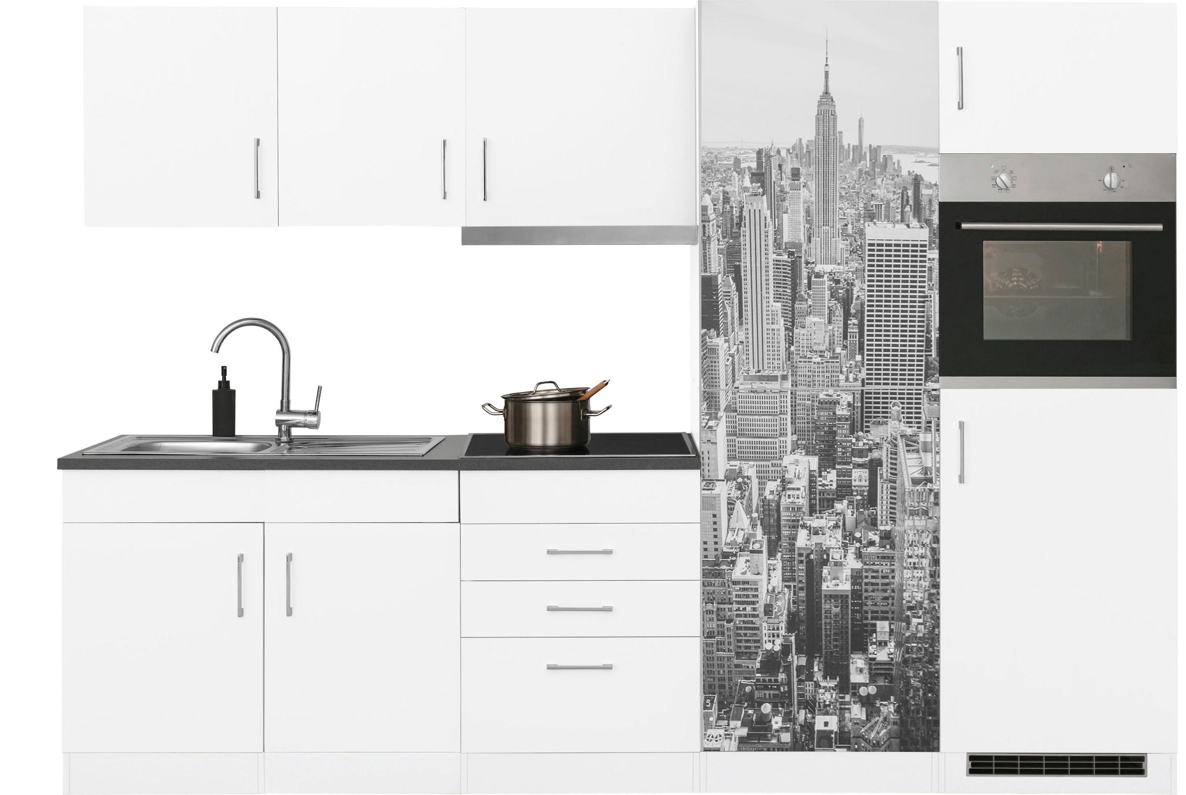 KOCHSTATION Küchenzeile "KS-Paris – Küchen mit einzigartigen Fotomotiven au günstig online kaufen