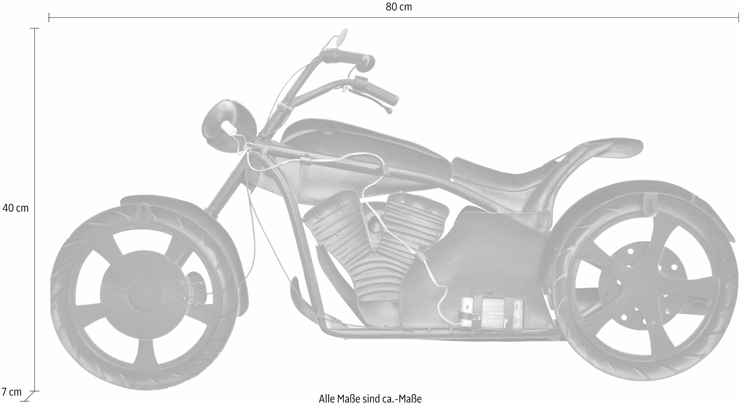 HOFMANN LIVING AND MORE Wanddekoobjekt »Chopper«, Wanddeko, aus Metall
