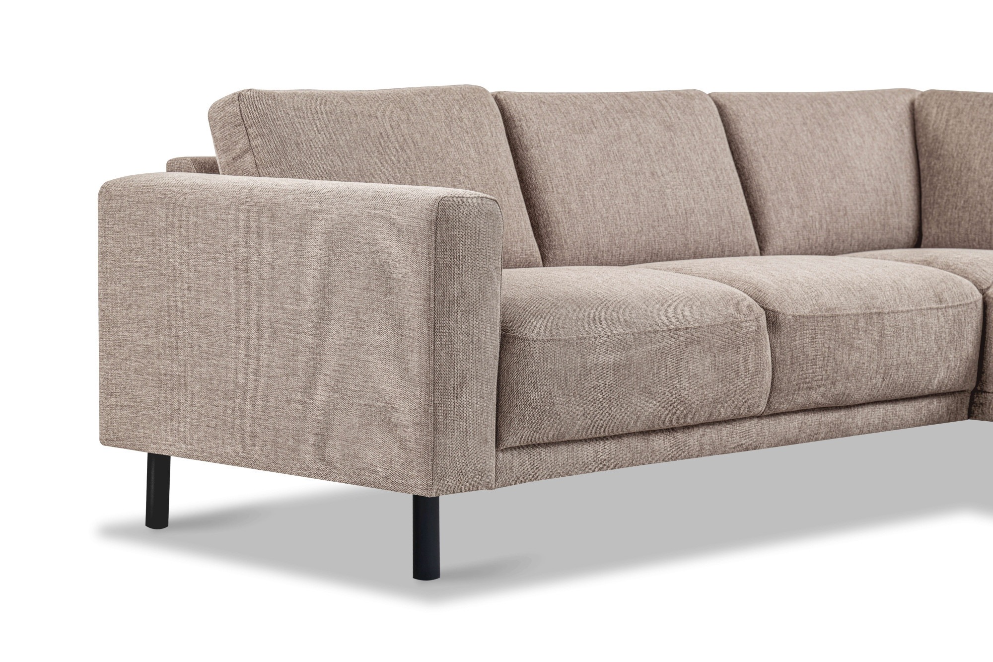 Home affaire Ecksofa »Sveeva, L-Form, B.240 cm, schwarze Metallfüße« langlebiger Webstoff, mit Wellenunterfederung, viele Farben