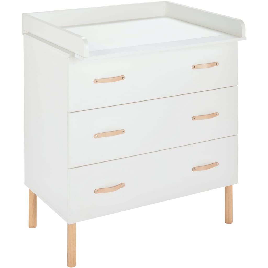 Schardt Babyzimmer-Komplettset »Camiel White«, (3 St., Kinderbett, Kleiderschrank, Wickelkommode)