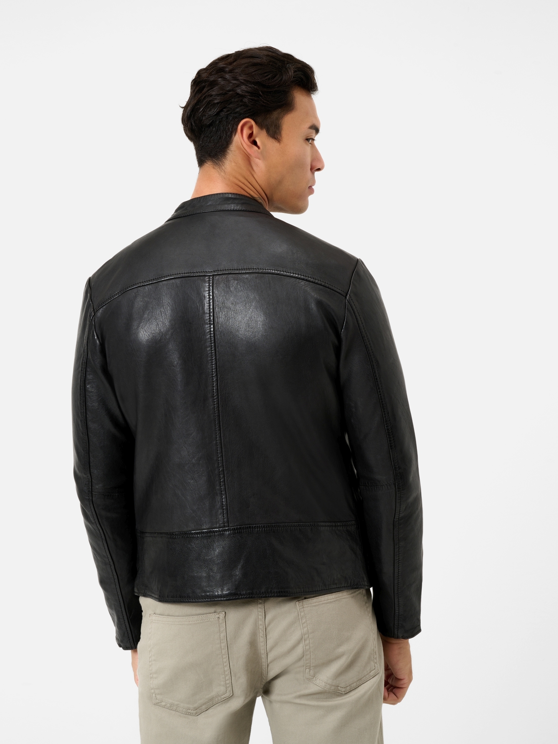 RICANO Bikerjacke »Lederjacke Carlo« ohne Kapuze Handgefertigt aus echtem Leder