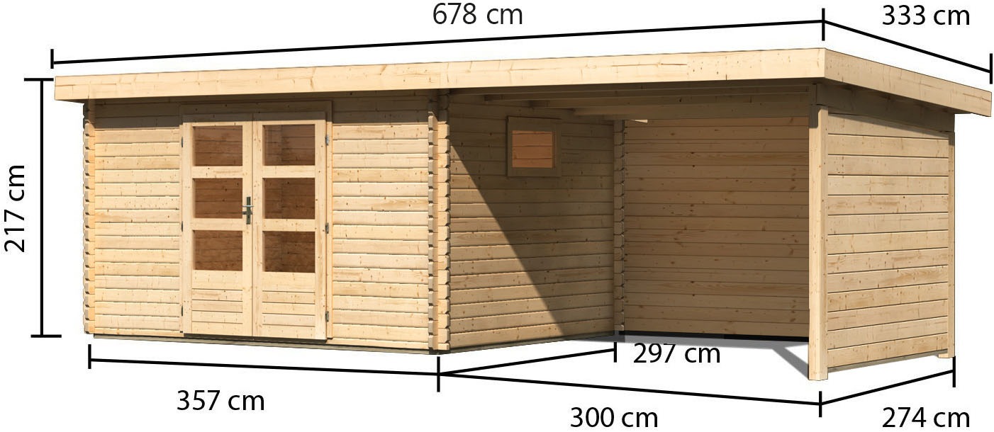 Karibu Gartenhaus »Trittau«, aus hochwertiger nordischer Fichte