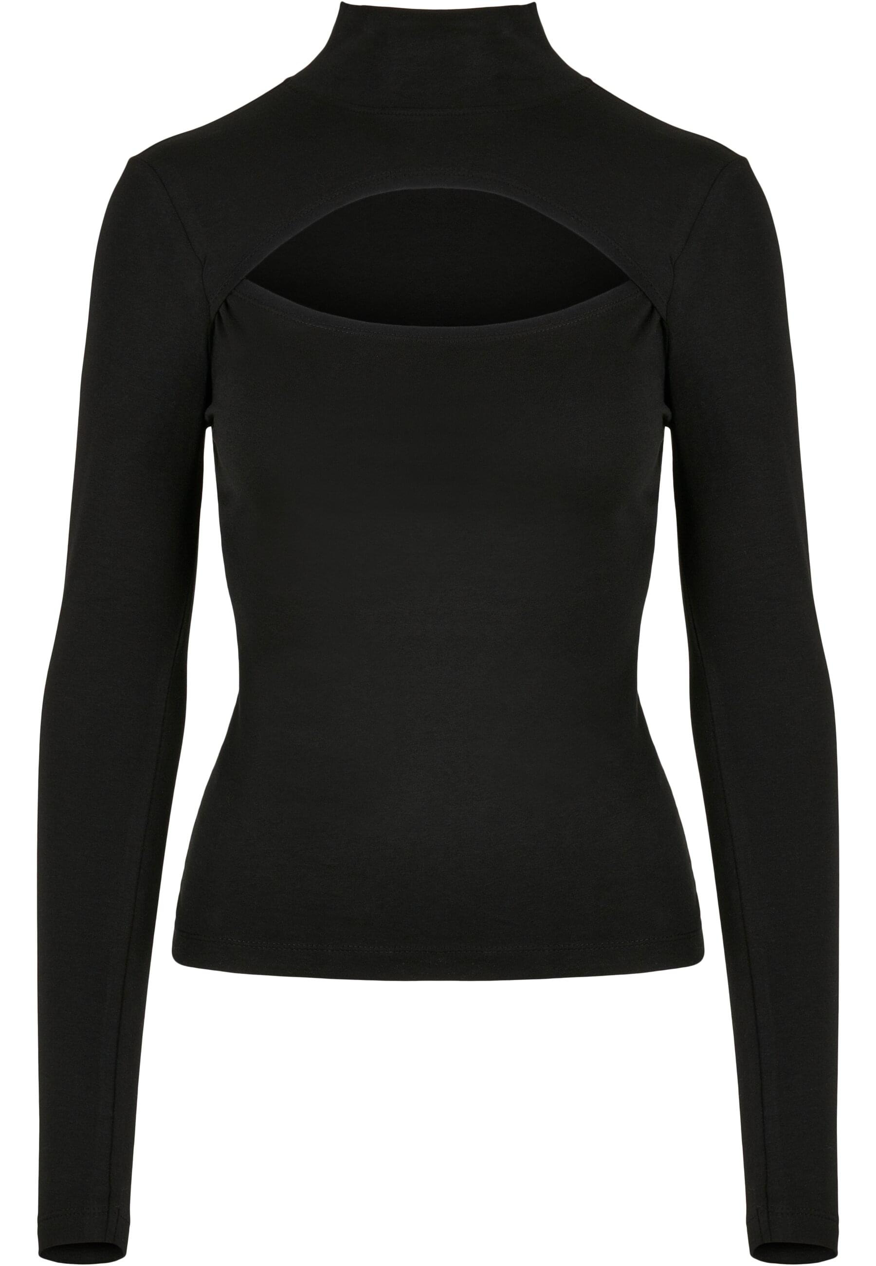 URBAN CLASSICS Langarmshirt "Urban Classics Damen Ladies Cut-Out Turtleneck Longsleeve"